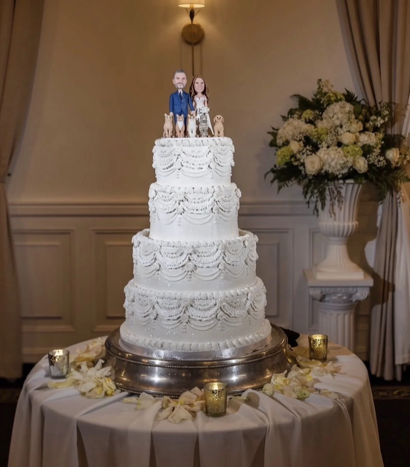 A Vintage Vegan Wedding Cake at Flowerfield Celebrations in St. James, NY