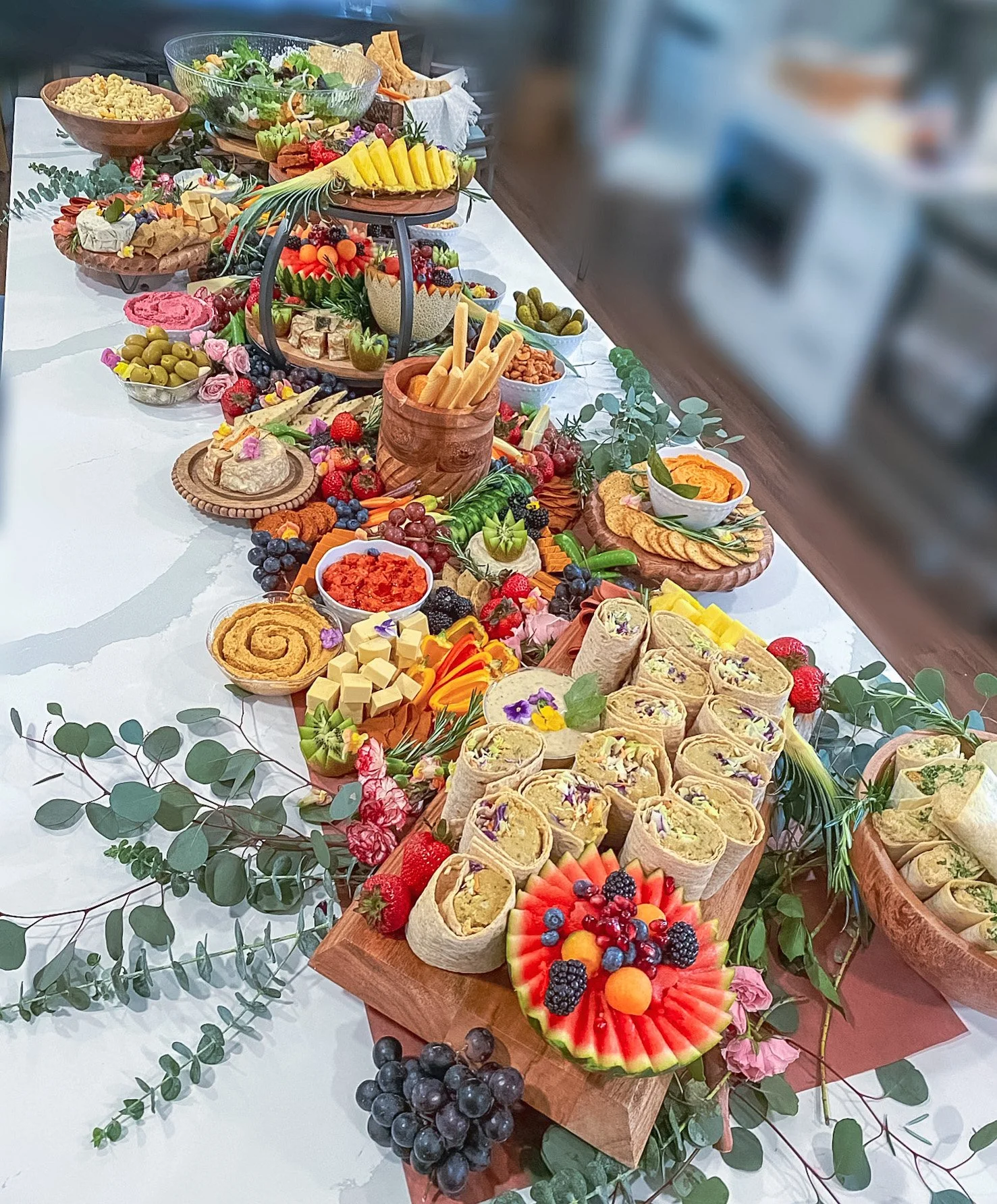 vegan grazing table for wedding reception, birthdays and celebrations  by Veg on Board Long Island