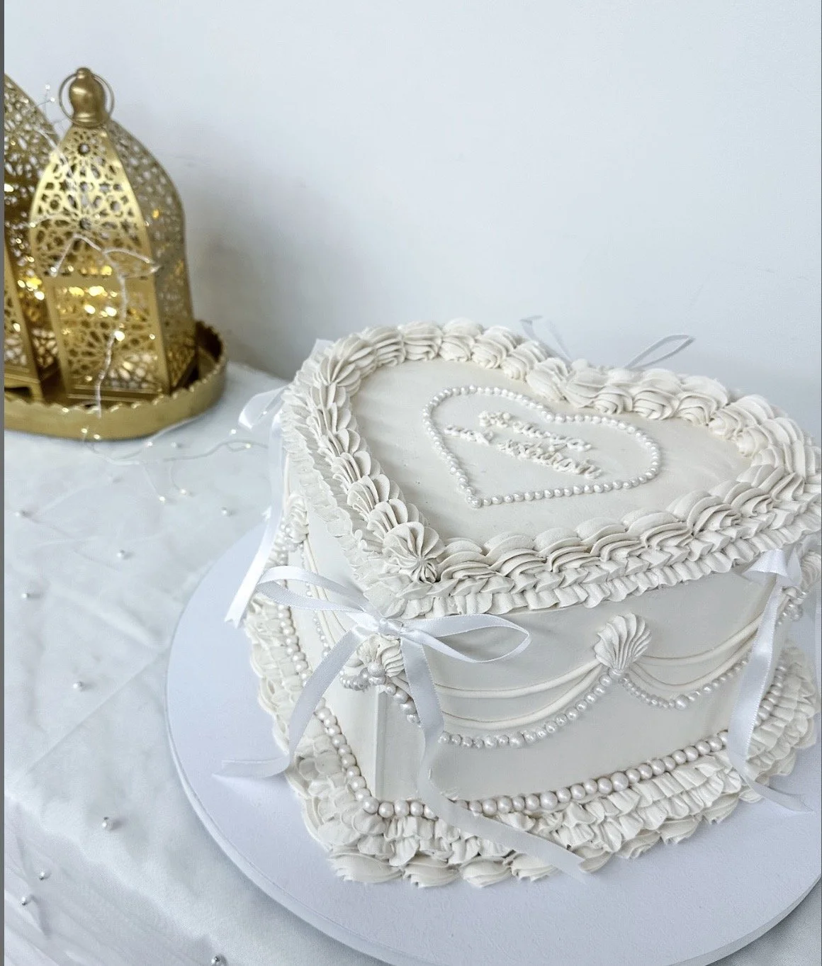 Vegan heart cake for a nikah wedding celebration by veg on board