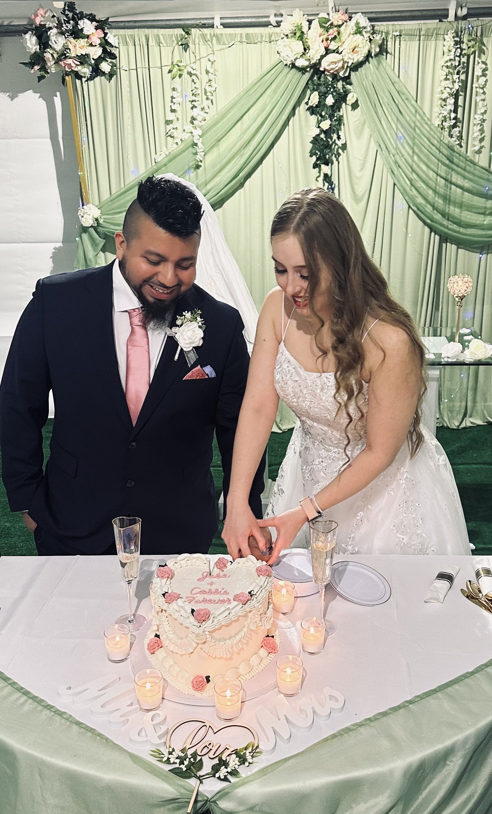 Vegan heart shape wedding cake Lake  Grove NY Veg on Board