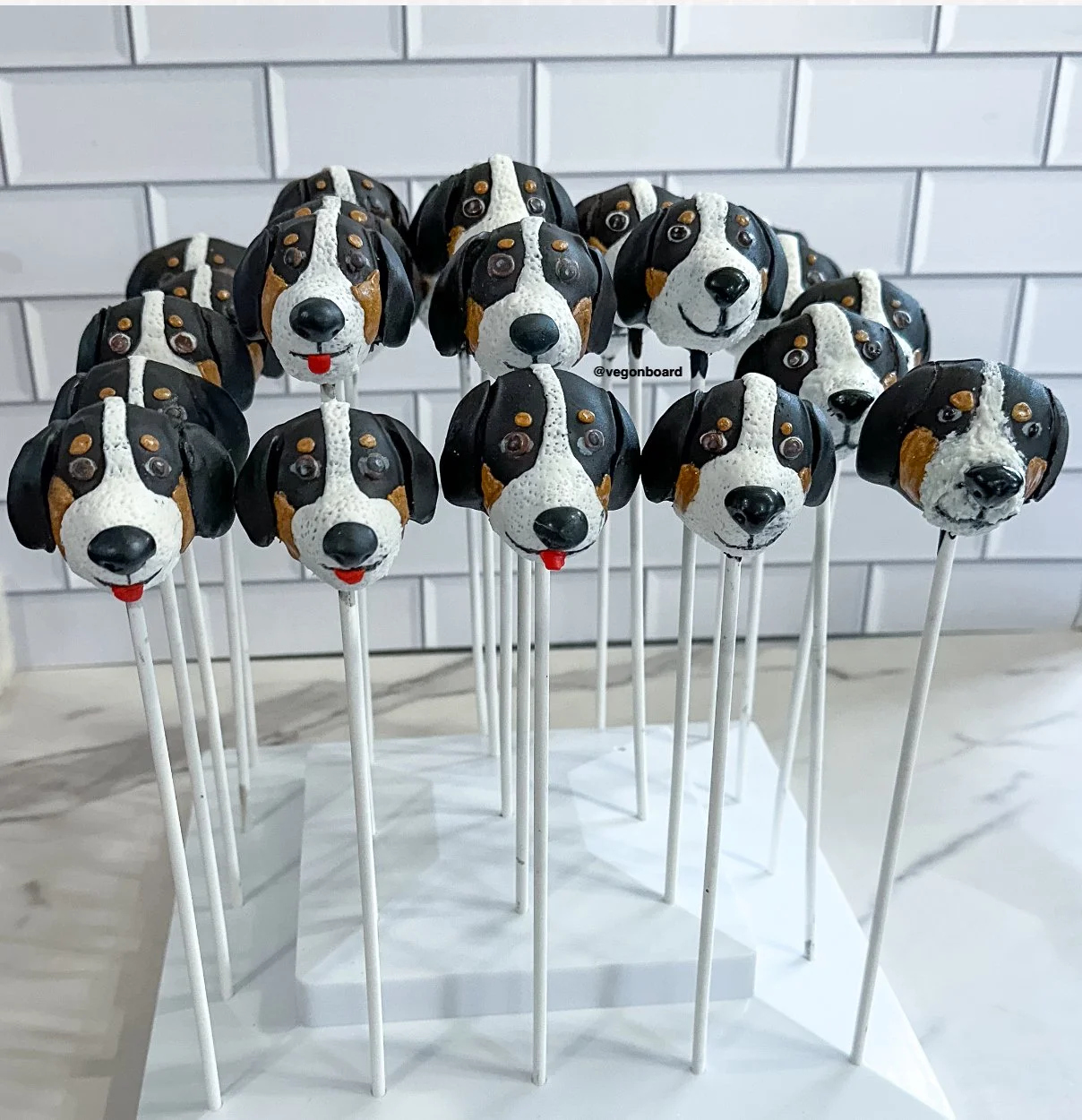 vegan dog shaped cake pops veg on board Long Island