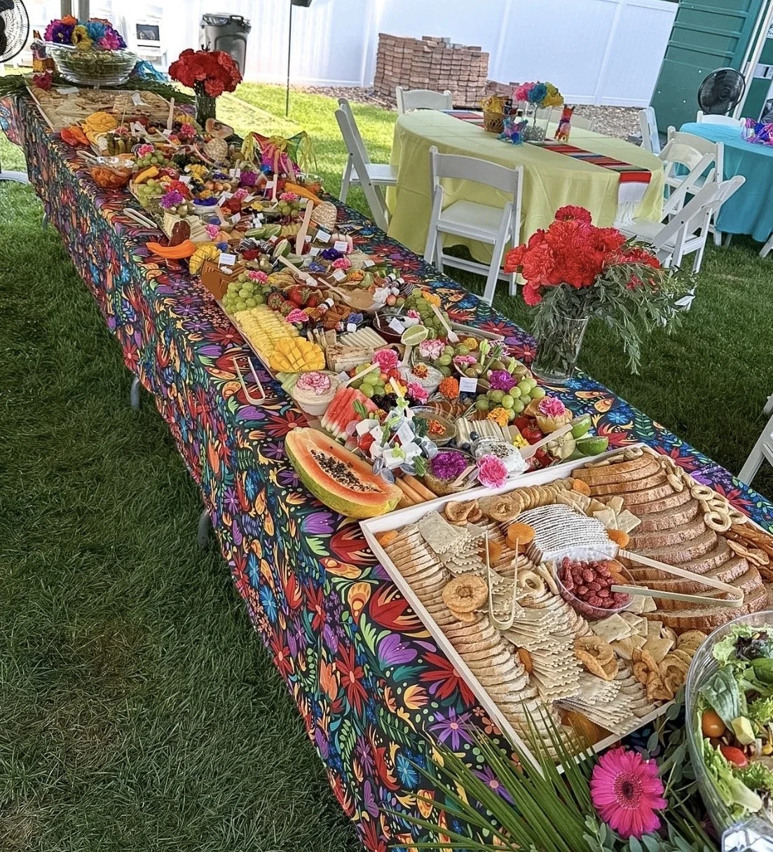 vegan fiesta themed 6 foot grazing table Long Island
