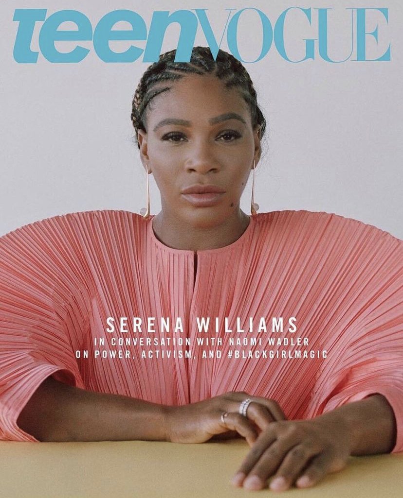 Serena wears the Duet Pinky Ring for Teen Vogue.