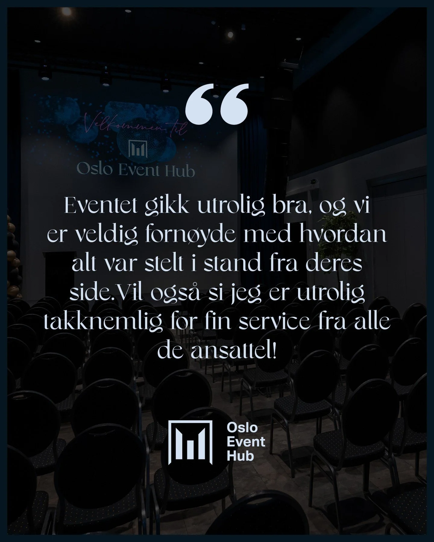 Tilbakemelding fra et tidligere event - tusen takk for fine ord 💗
#osloeventhub #oslo #eventoslo #restaurantoslo #selskapslokale #bryllupslokale #firmafest #foredrag #eventplanlegger
