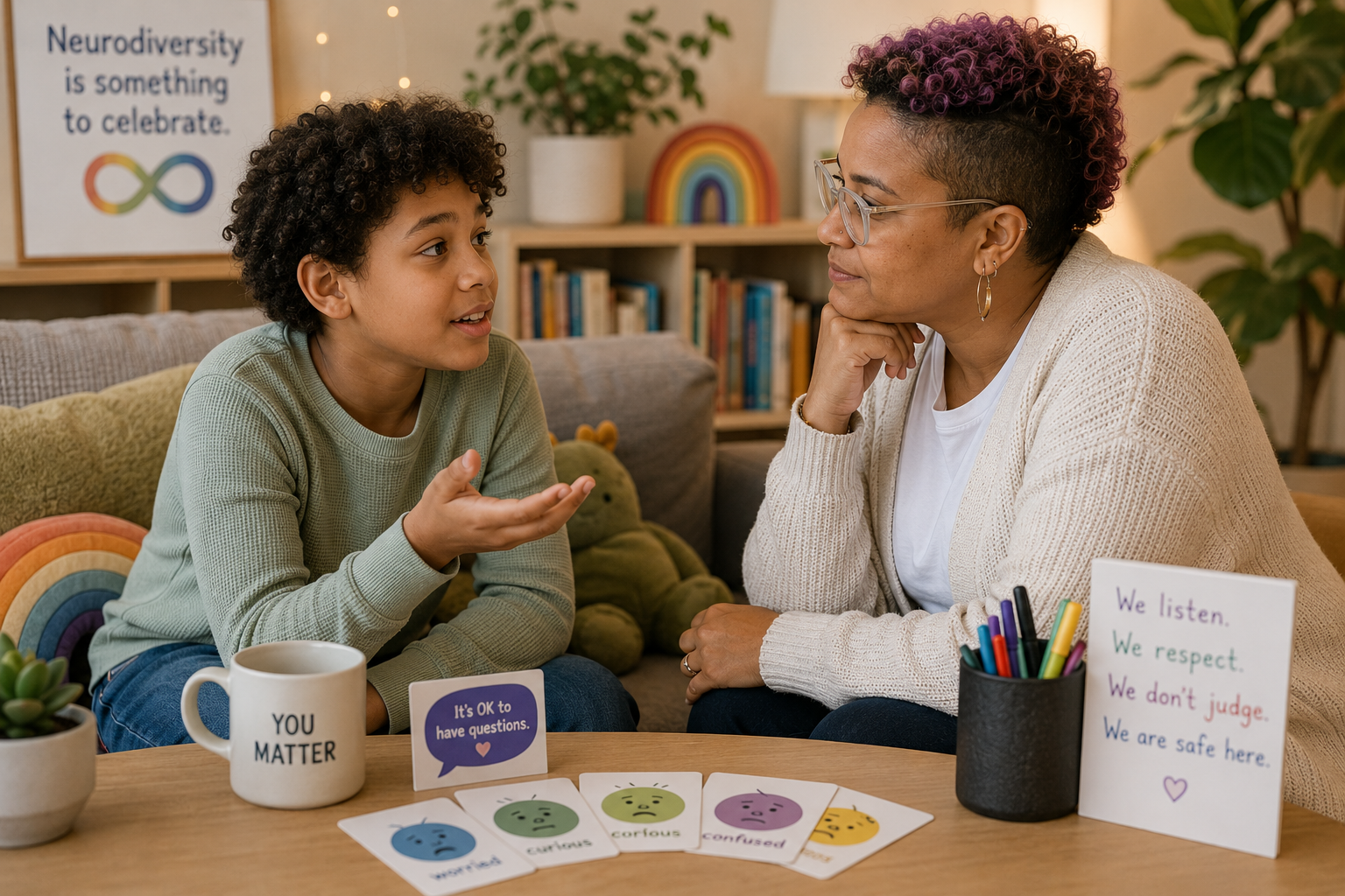 Creating safe, open conversations about consent, emotions, and body safety helps neurodivergent children build confidence, trust, and self-advocacy skills.