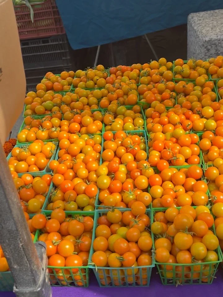 In San Francisco, it was still tomato season, + there were lots of them @ferrybuilding. It was also naked-men-on-bikes day, which seemed pretty routine to other San Franciscans. 🙏 to Wendy Tsuji for a fun visit to the wonderful @bernalcutlery + hous