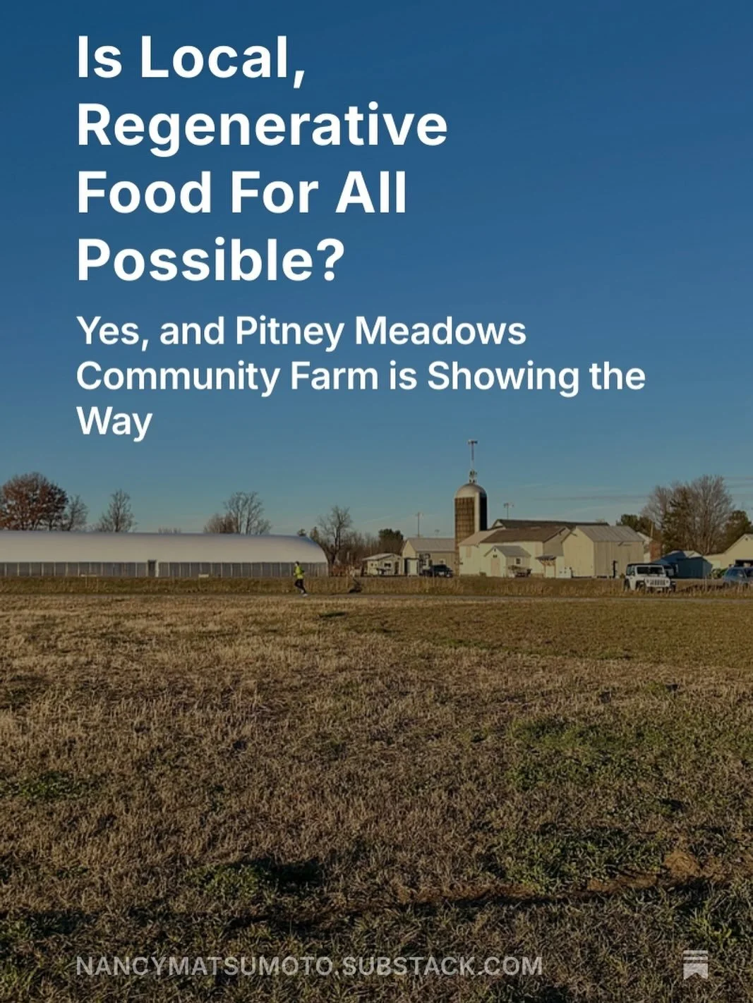 Hey All! My latest &ldquo;Reaping&rdquo; Substack article is live! Link in bio.

So often at talks I do for &ldquo;Reaping What She Sows: How Women Are Fixing Our Broken Food System,&rdquo; I&rsquo;m asked how the alternative + regenerative food syst