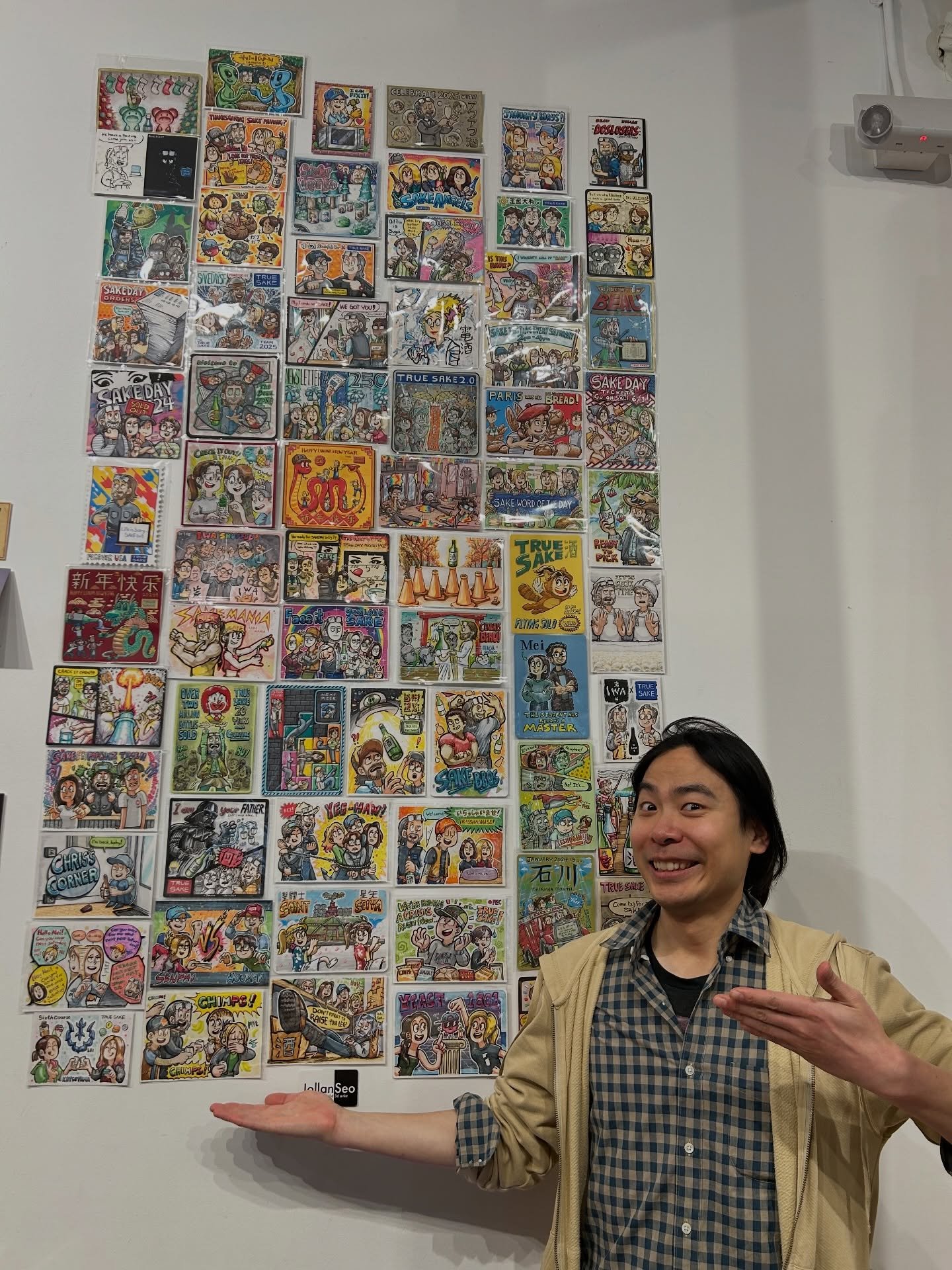 Meet @jotozoto, the unofficial house illustrator of @truesake, who floored me by making a two-sided illustration to replace the one that got stolen almost exactly two years ago when I fell victim to San Francisco&rsquo;s specialty, the &ldquo;smash +