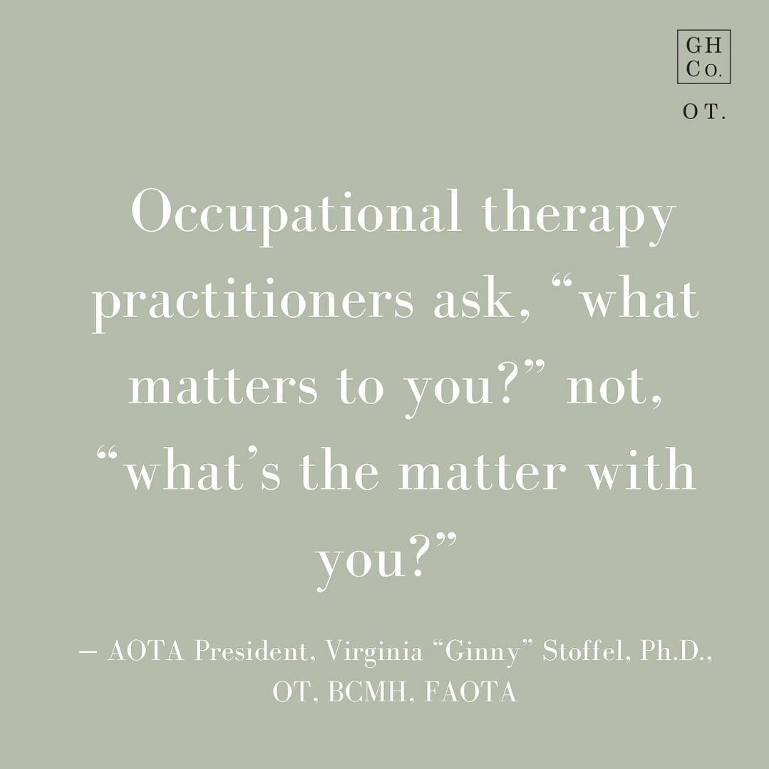 💚WHAT MATTERS TO YOU? 💚

As occupational therapists we want to help you achieve the things that really matter to you. 

Making adjustments and adapting to your personal situation is what we love to do!
