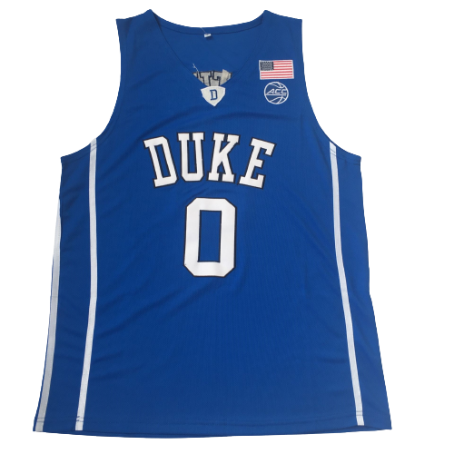 New Duke Univer #5 R.J.Barrett Blue Basketball T-shirt Size:S-XXL 