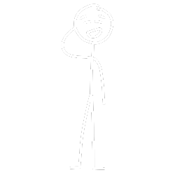 Line drawing of a person holding their head, appearing to be distressed or in pain, with a sad facial expression.
