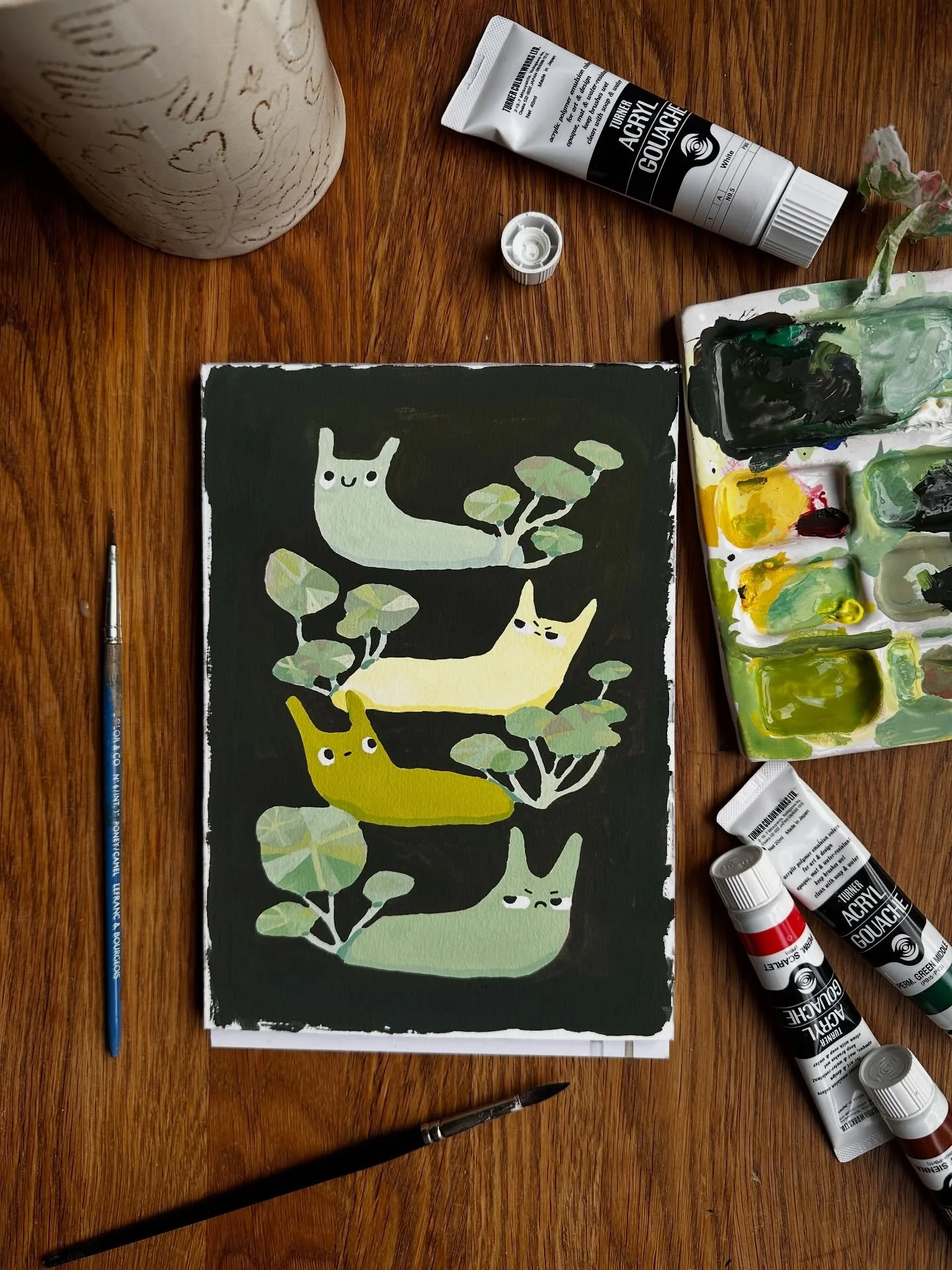 So it seems like I gave up on Peachtober but I’m totally okay with it. I didn’t plan on taking part at all but then I had such a LIGHTNING strike of inspiration ⚡️🤩⚡️ 
But here’s one of my favorite pieces from Peachtober, the slug