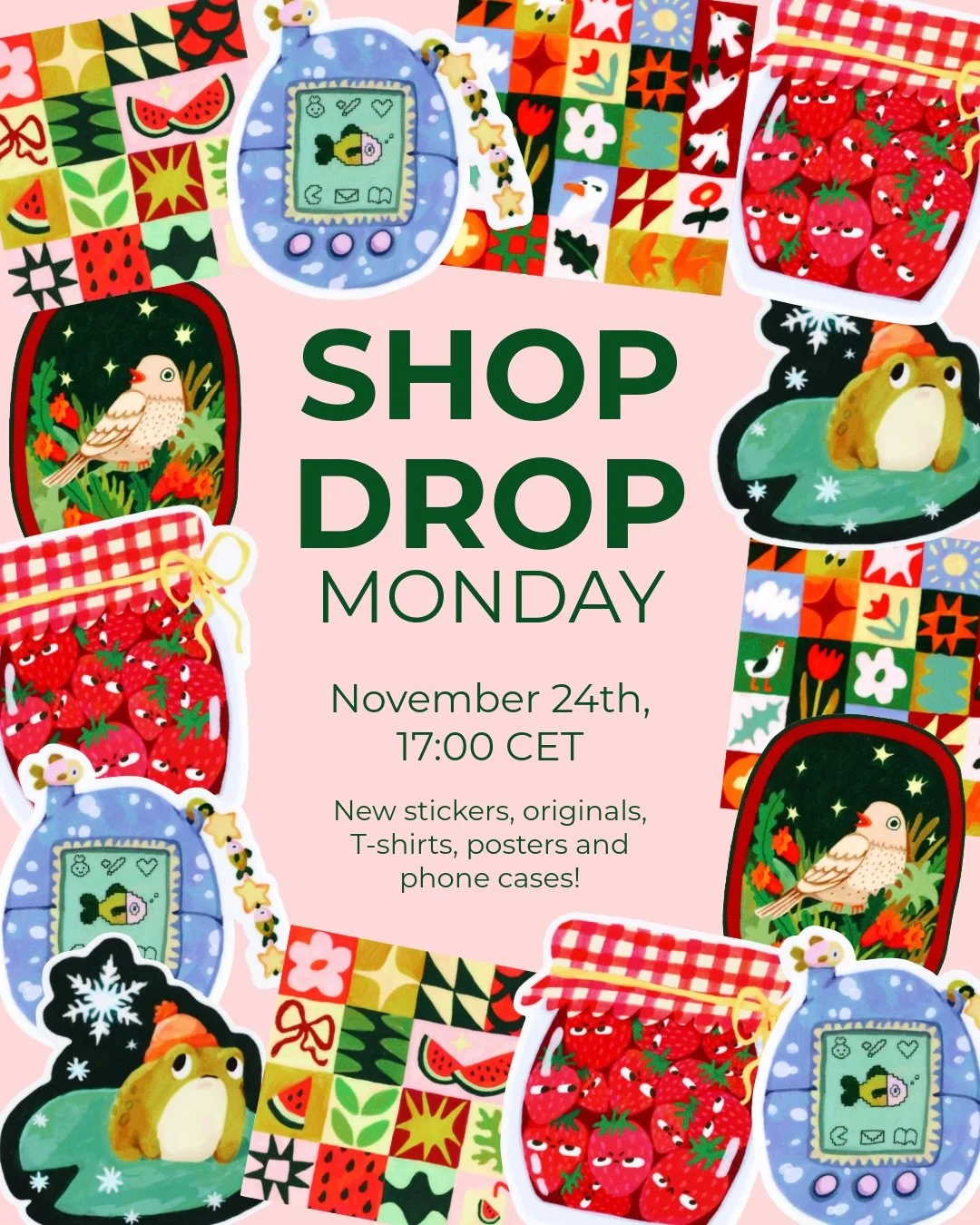 We have A DATE! ❤️

On Monday November 24th at 17:00 CET I&rsquo;ll finally get to 🚀 my new super cute collection!

I&rsquo;m collaborating with @rhinoshield and have designed a bunch of phone cases! Honestly I&rsquo;m so obsessed with them 🥰

I&rs