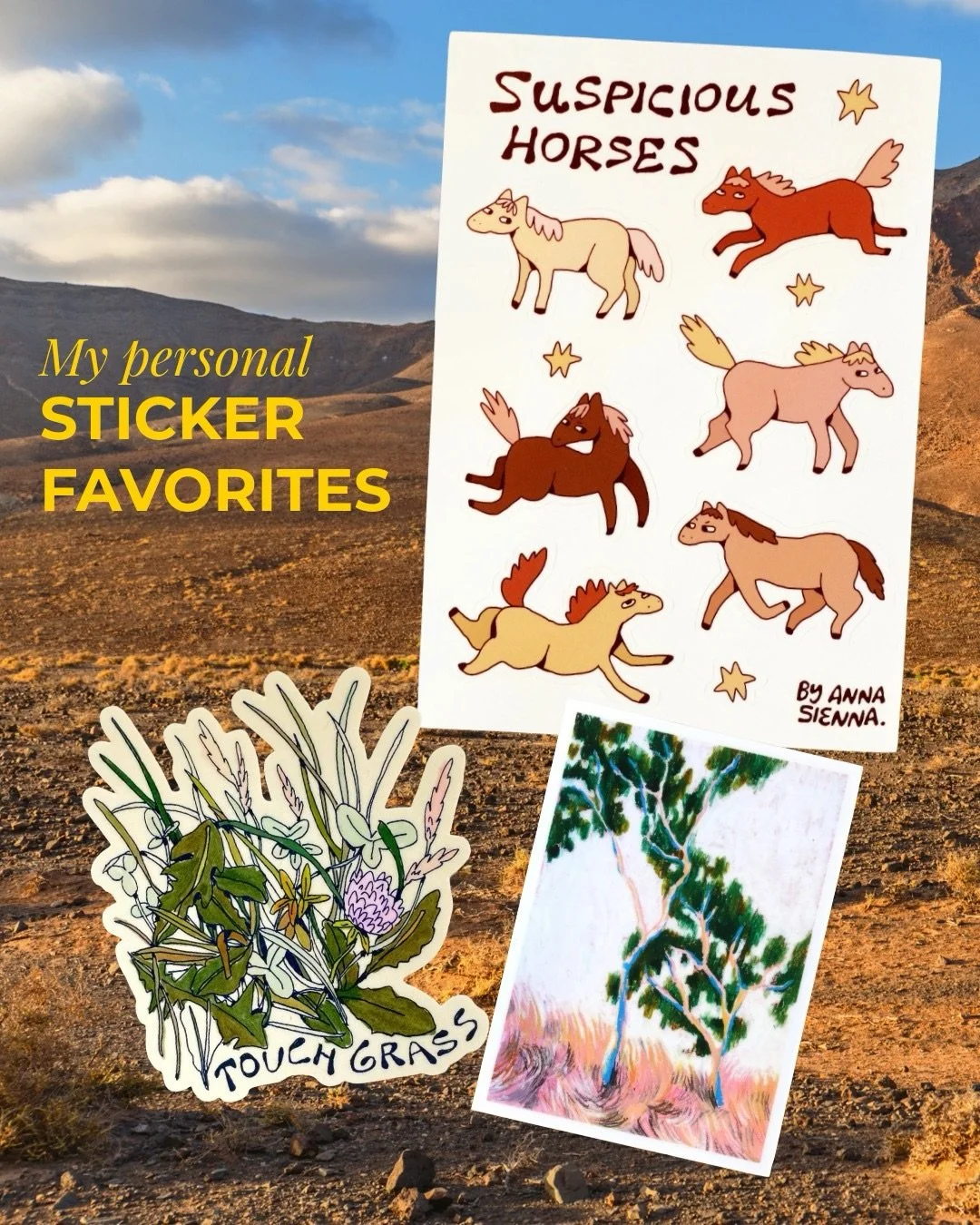 These are my current favorite stickers that I&rsquo;ve made! I love the process of designing them and then seeing them come to life. I love that they make art accessible to people and such a small thing can bring joy!

It&rsquo;s quite addicting, mak