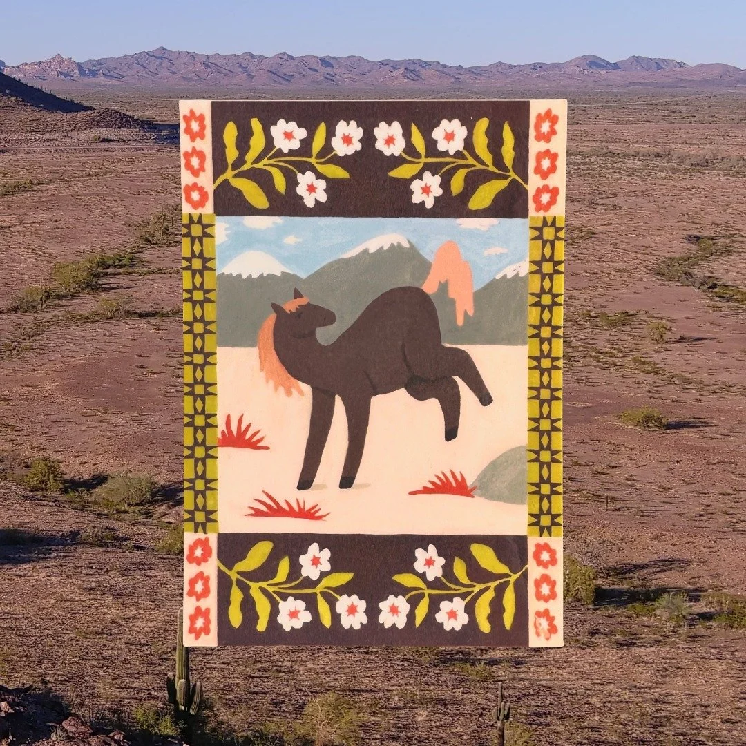 Happy Framed Horse Sticker