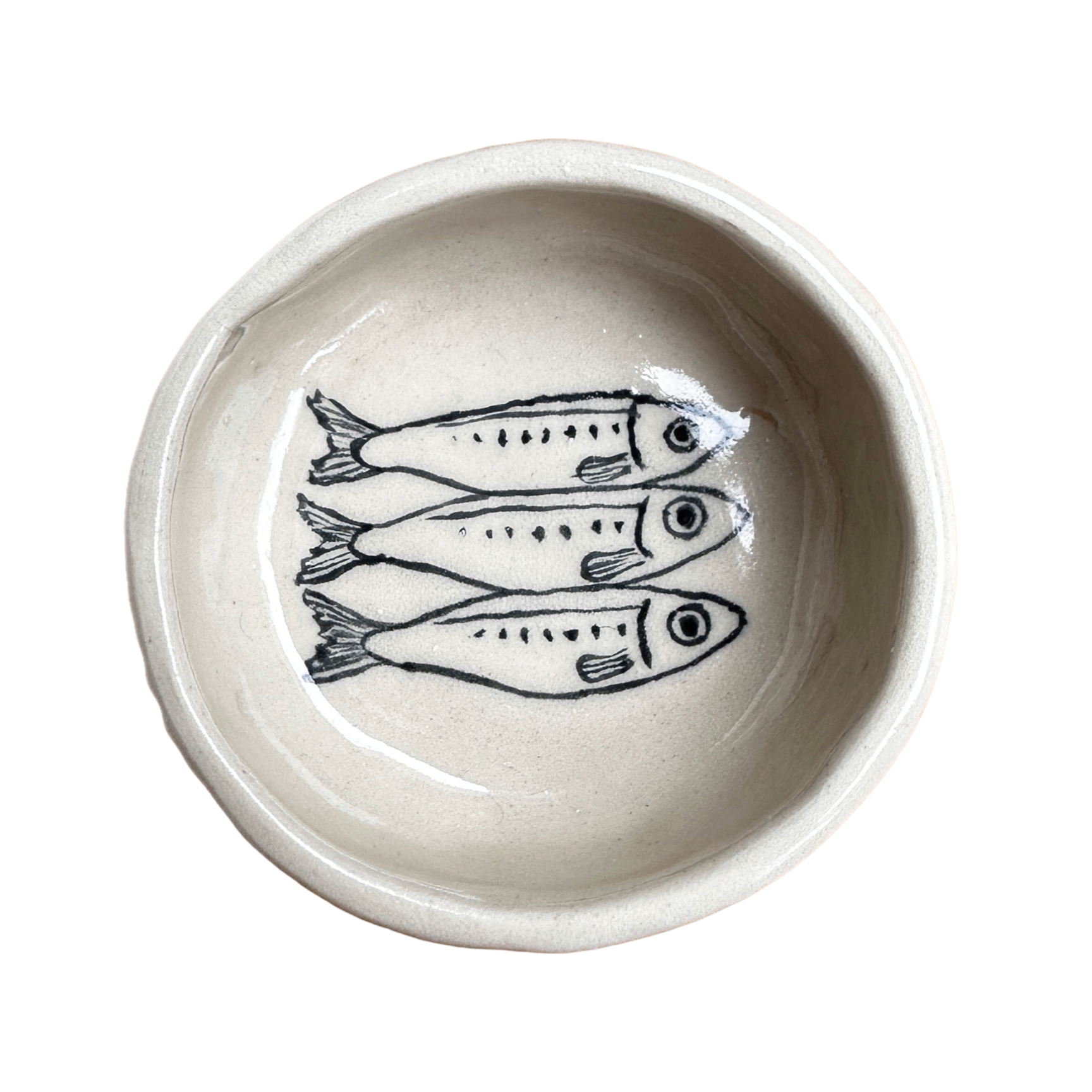 Hand-Painted Fish Ceramic Trinket Tray