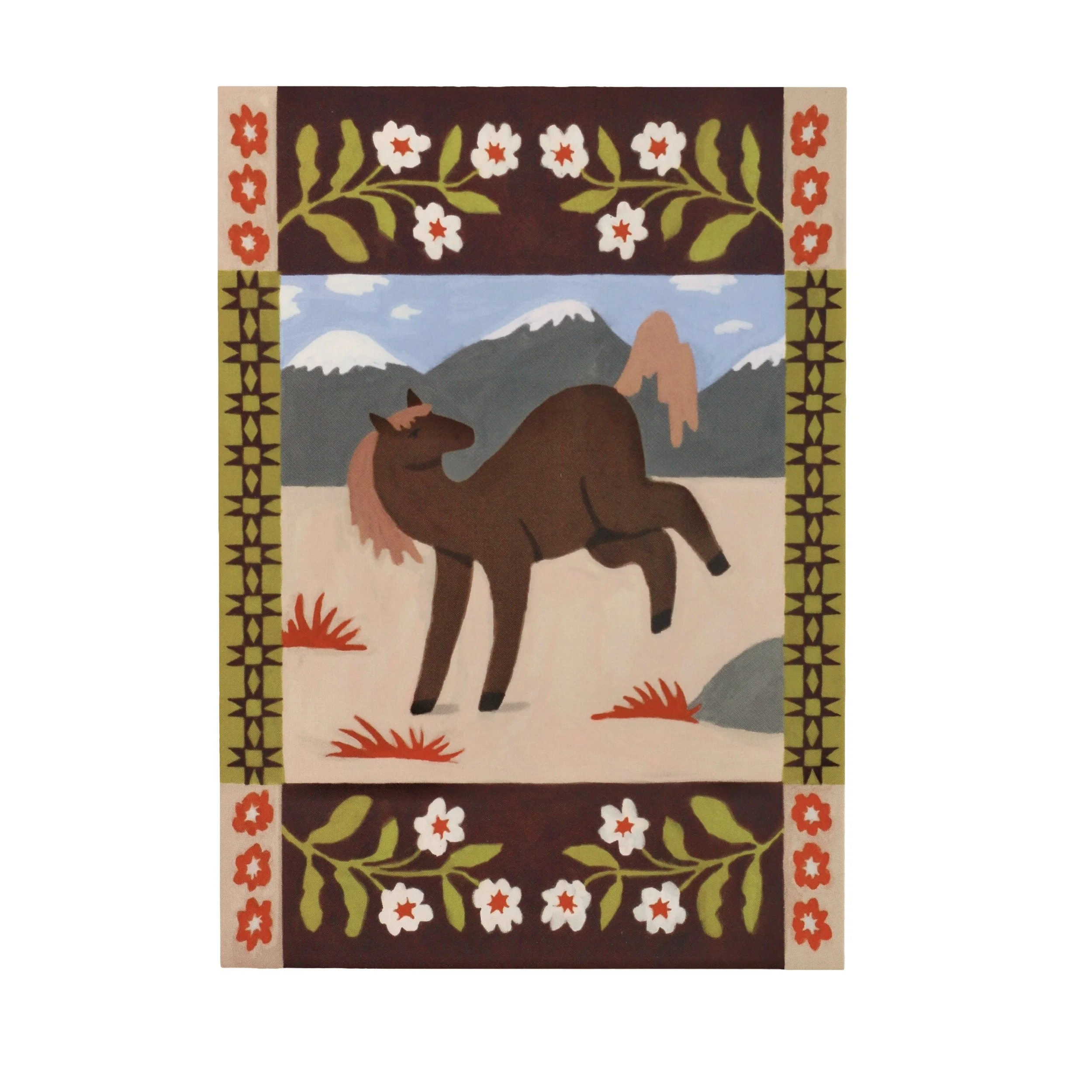 Happy Framed Horse Print