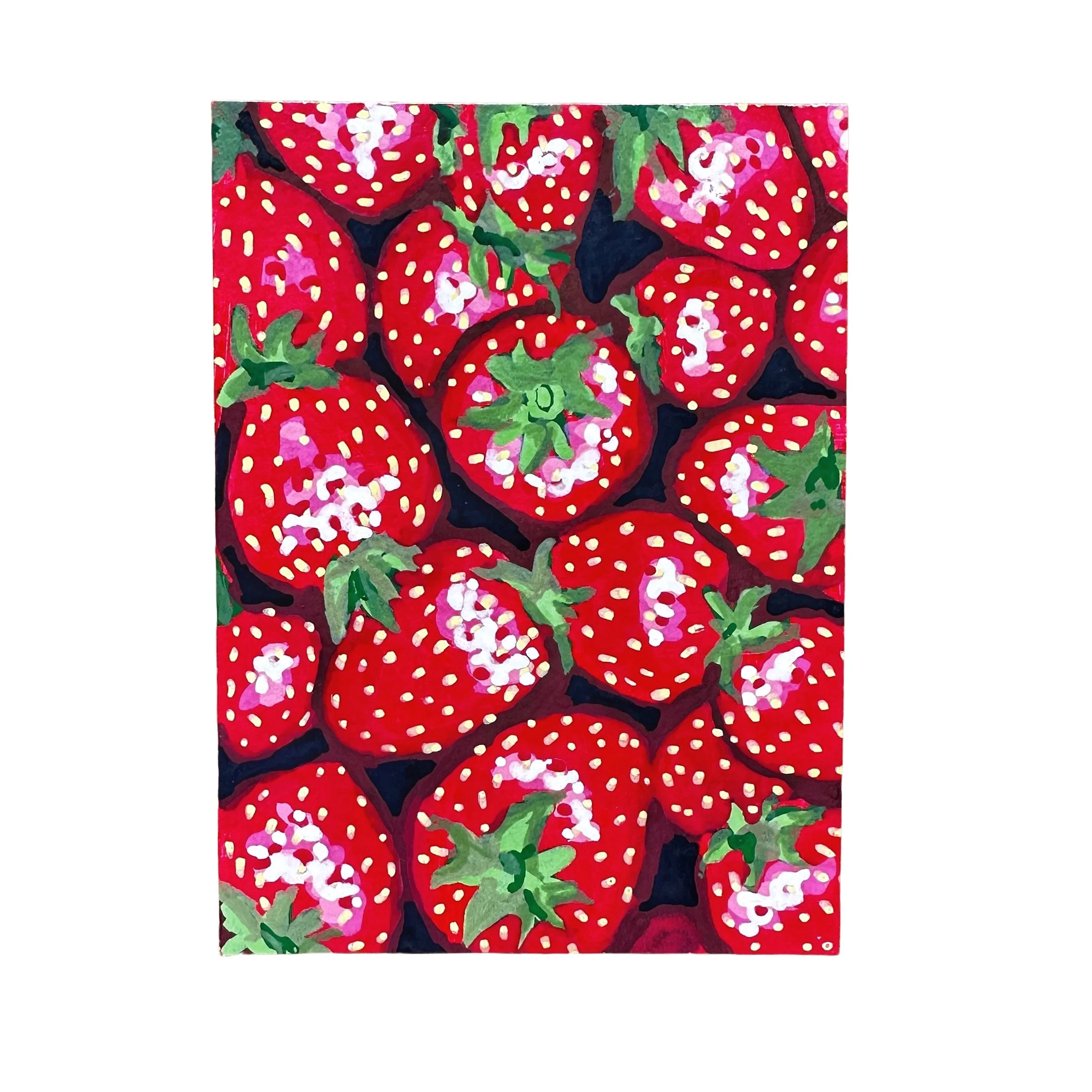 Mini Original / ACEO - Strawberries 1/4