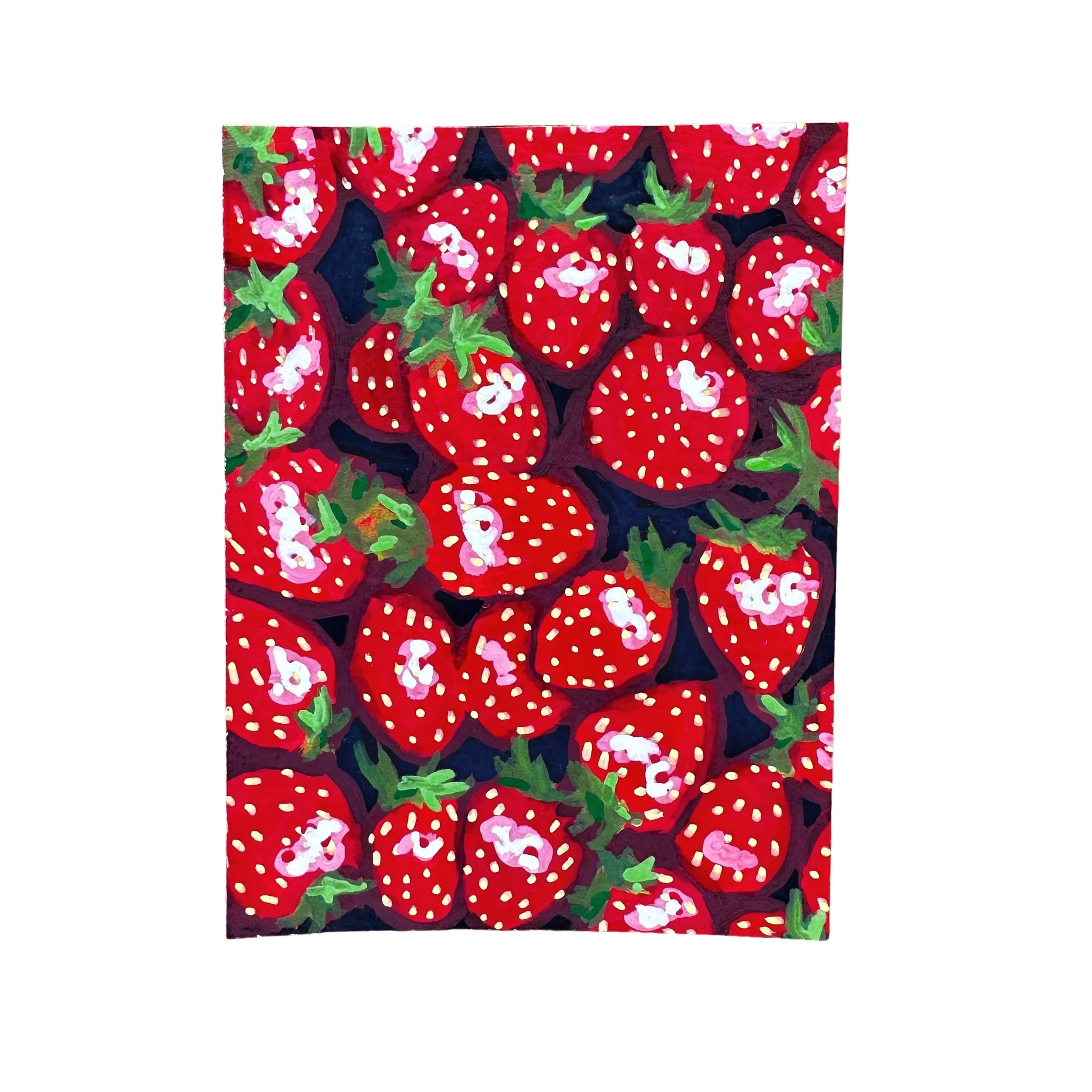 Mini Original / ACEO - Strawberries 4/4