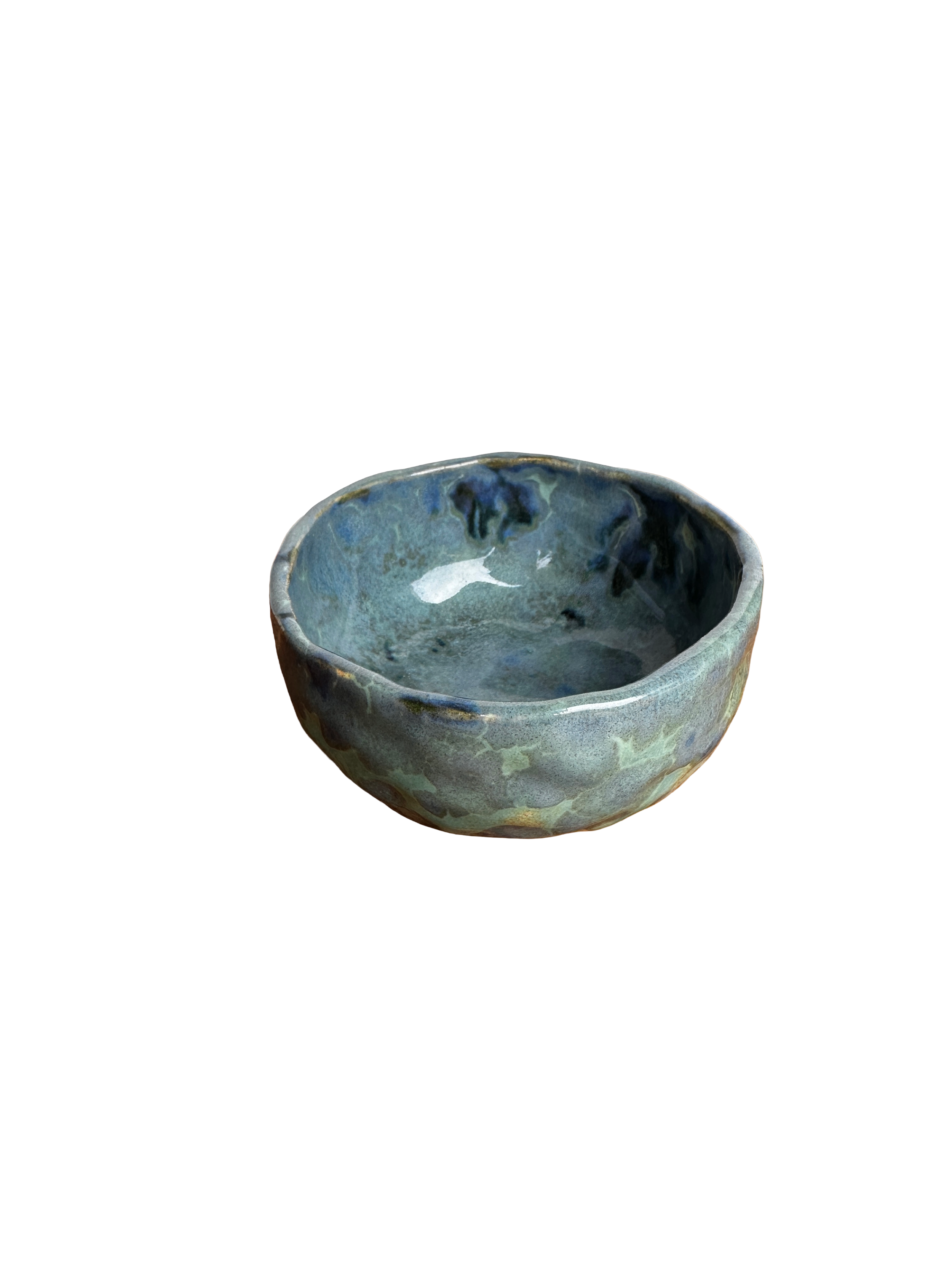 Blue Green Artisanal Ceramic Bowl