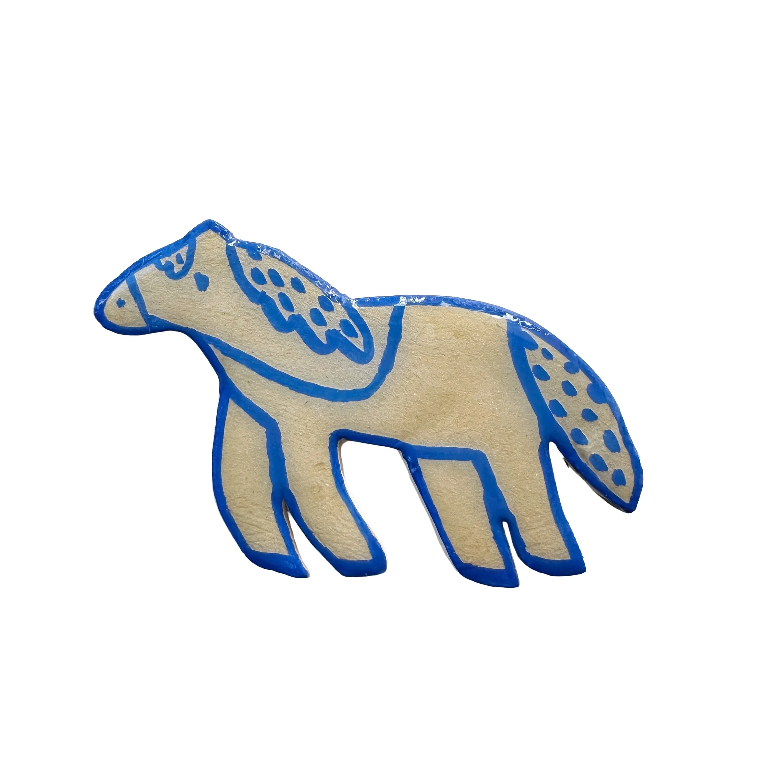 Blue Horse Clay Magnet