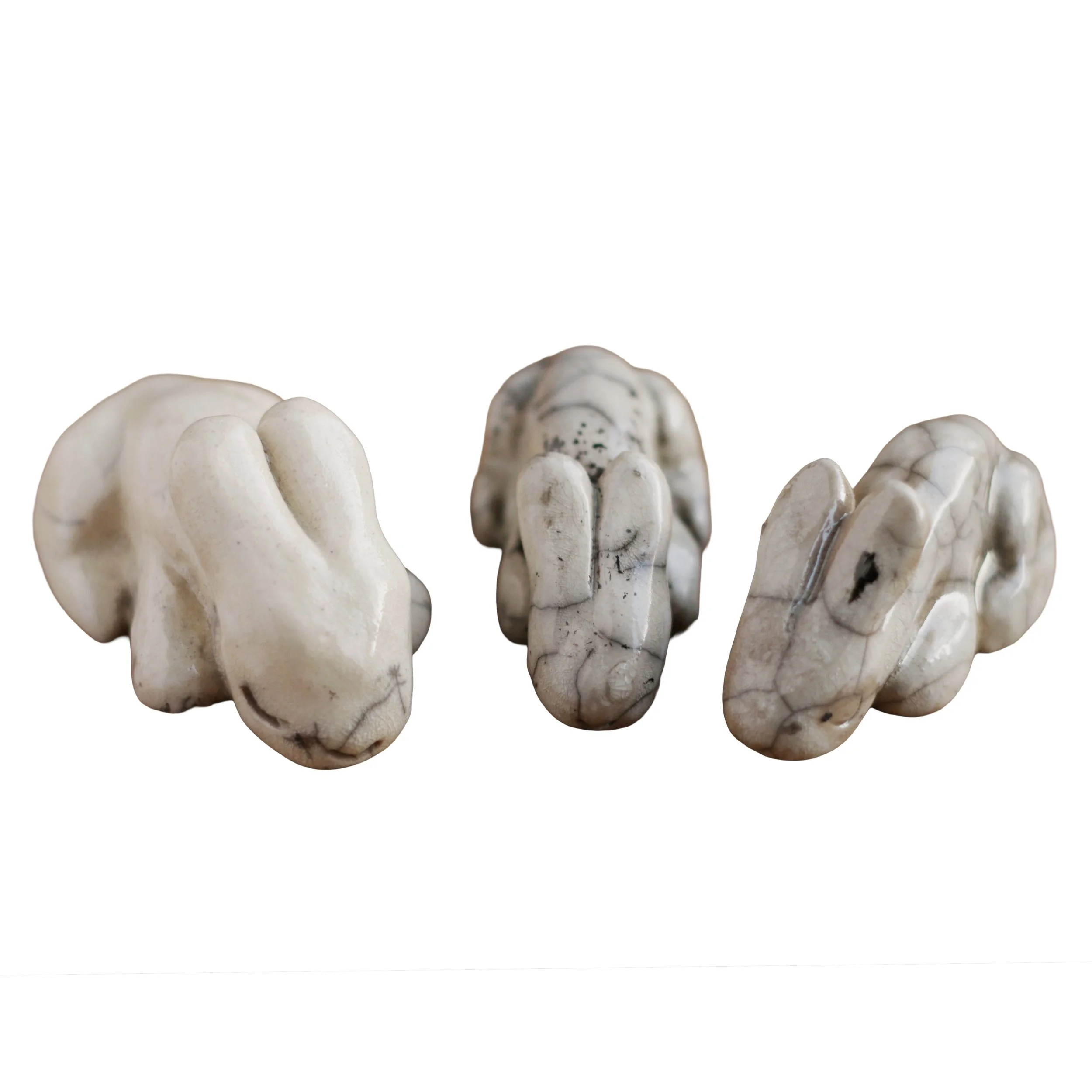 Ceramic Raku Bunnies