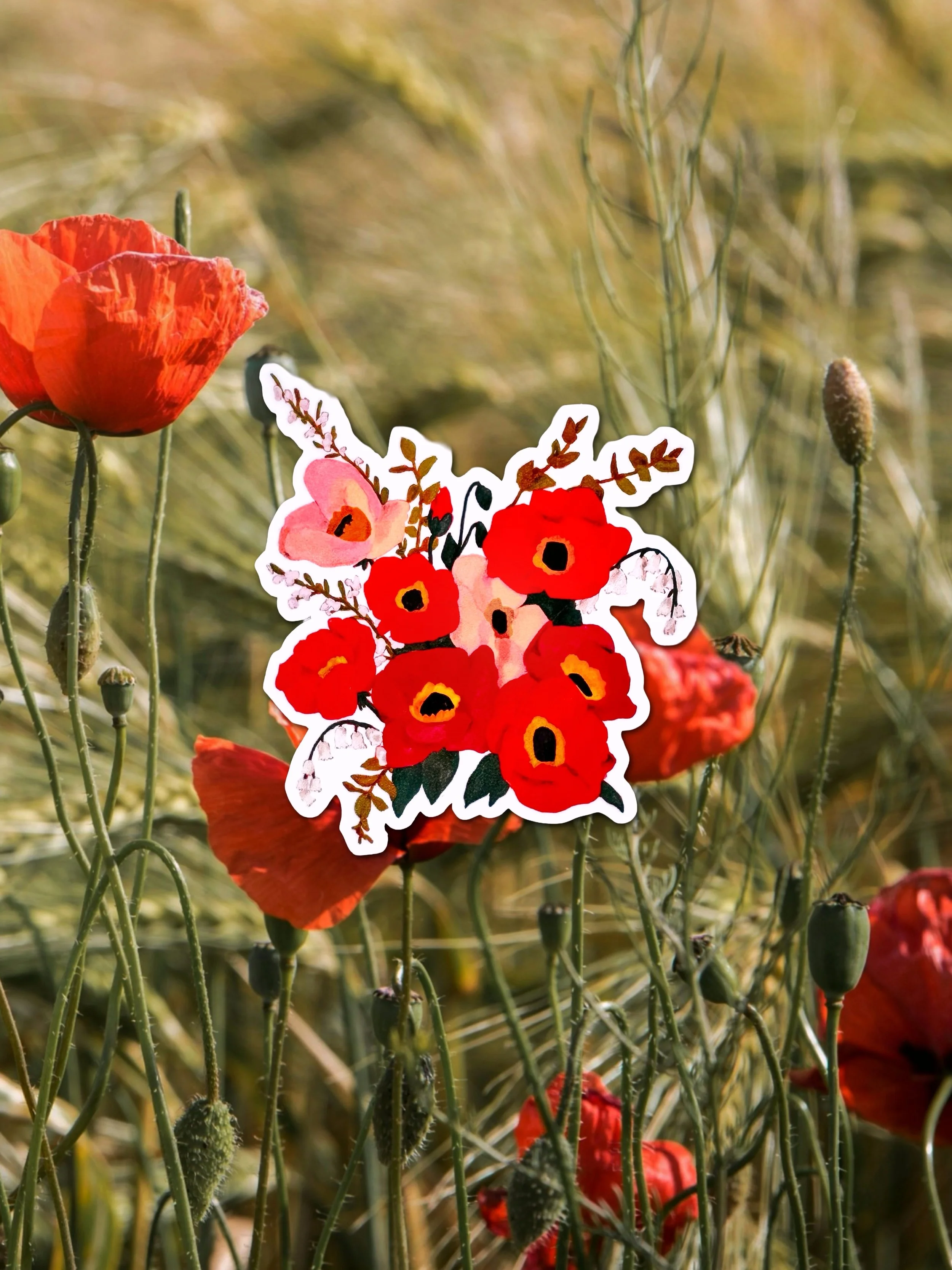 Poppy sticker