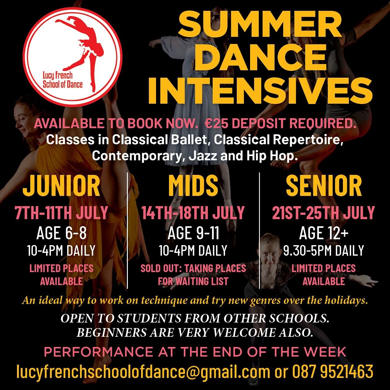 Always a great time of year when our intensives are on.

Contact us to book a place and enjoy a week of dance!