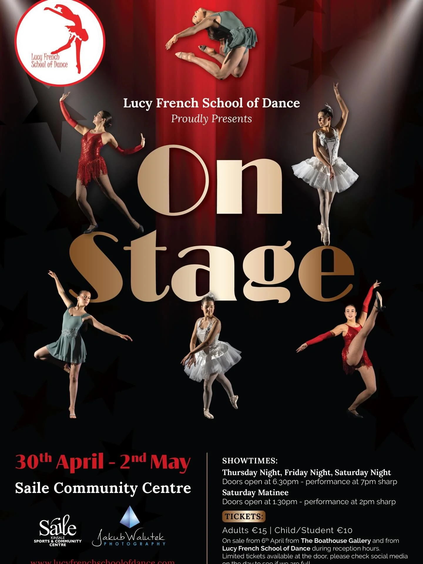 Have you got your tickets yet?

Looking forward to our 18th annual show!❤️

Suitable for all the family. &ldquo;On Stage&rdquo; will run from Thursday April 30th-Saturday May 2nd.

See you there!