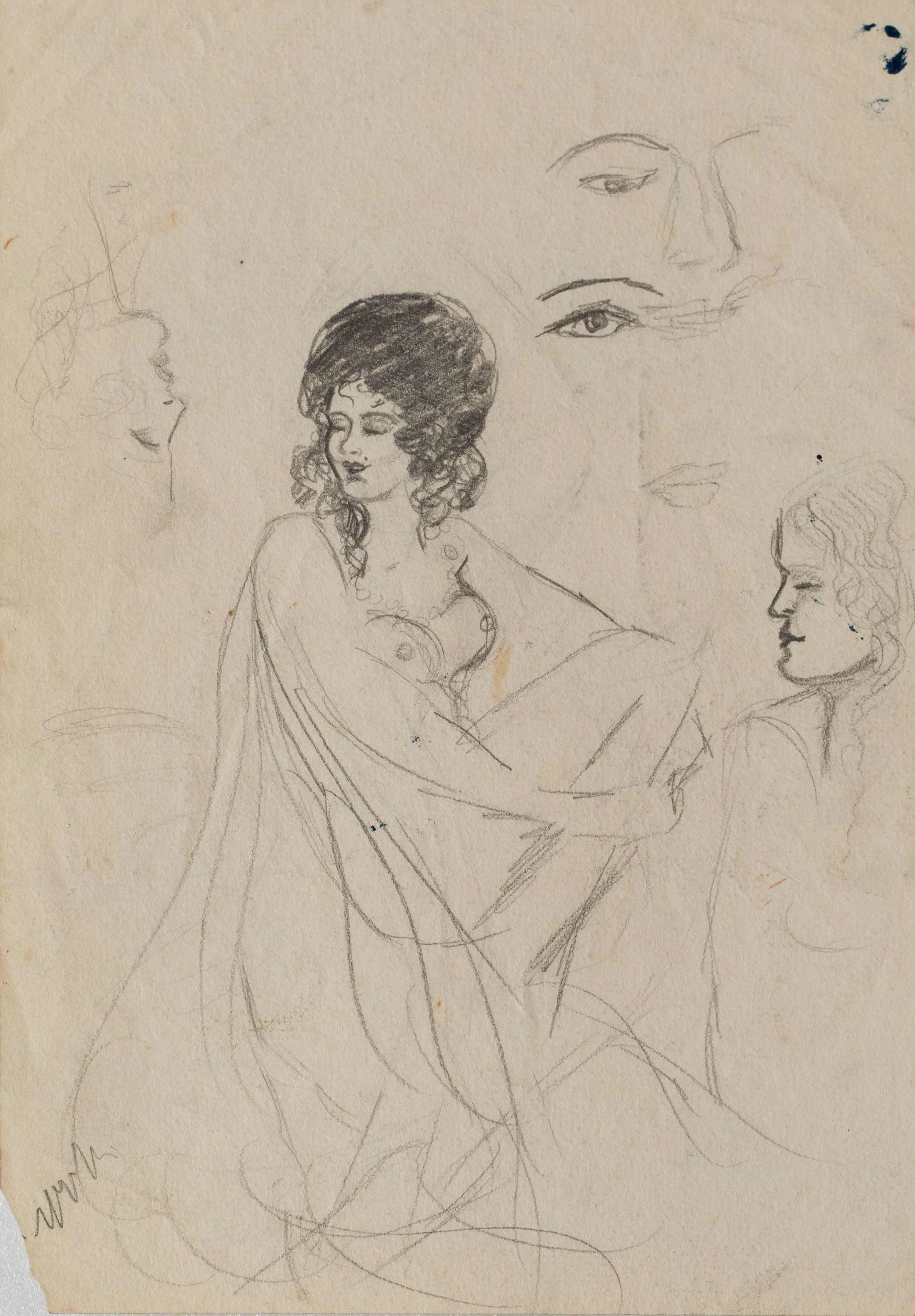 Amrita Sher-Gil | Untitled 8 (double-sided) | Graphite on paper | 10 X 7 inches