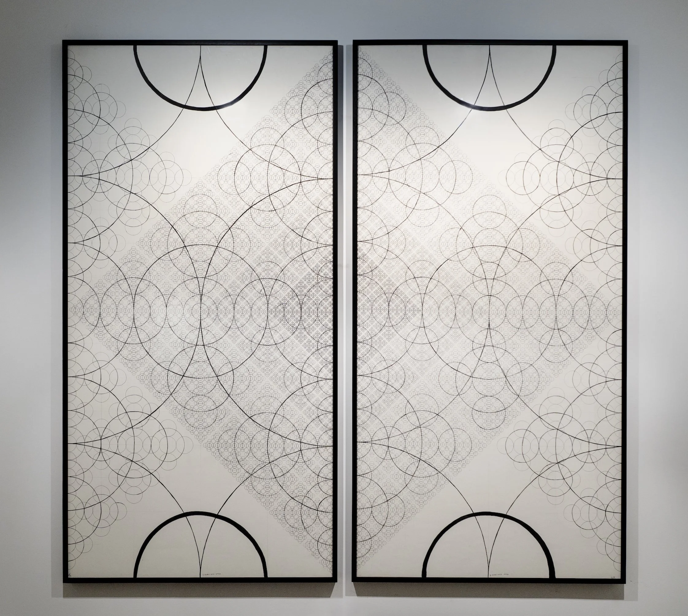 Fractal of a Deity (Diptych) | Pen & ink on paper | 84 x 42 in (each) | 2025