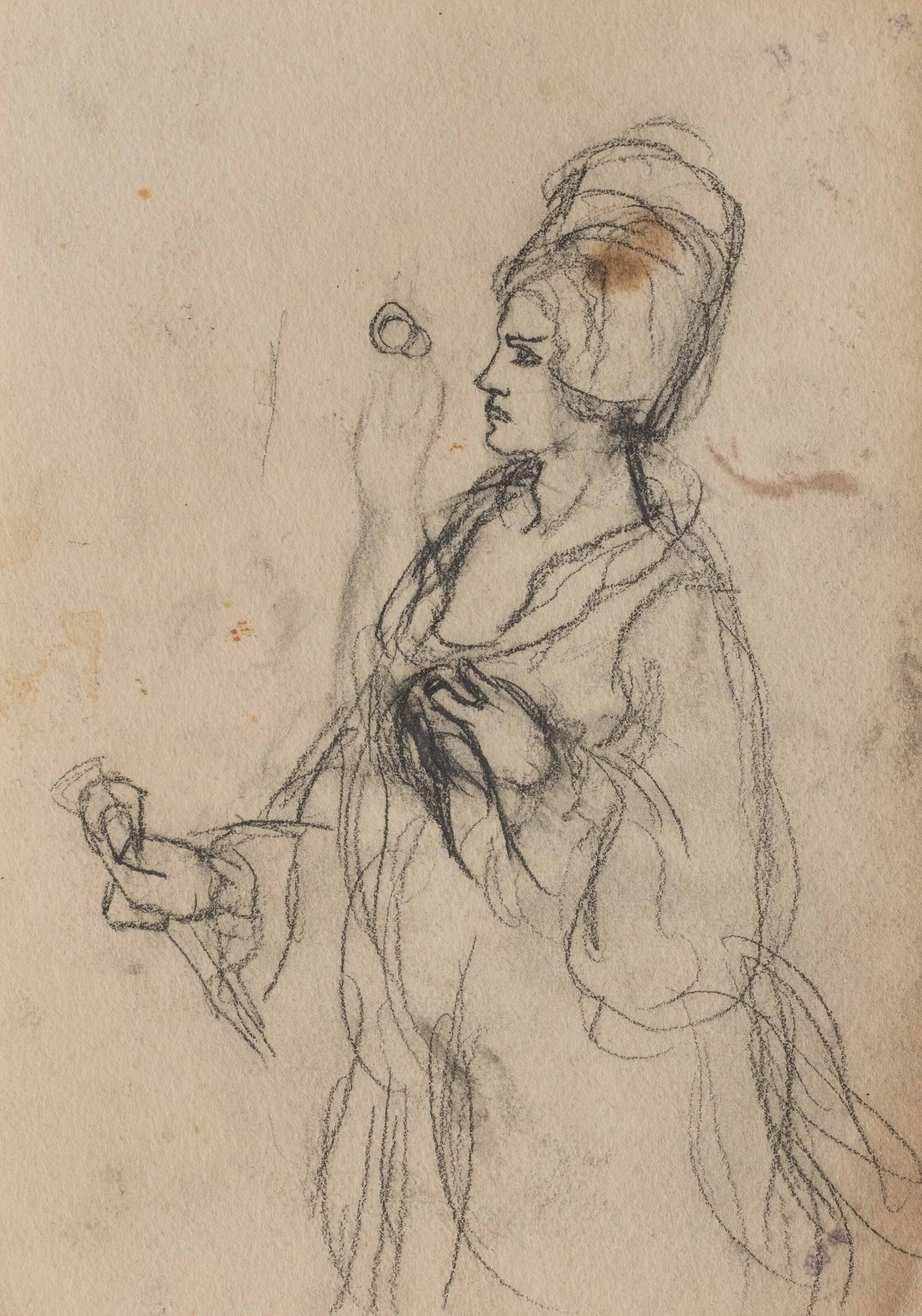 Amrita Sher-Gil | Untitled 7 (double-sided) | Graphite on paper | 10 X 7 inches