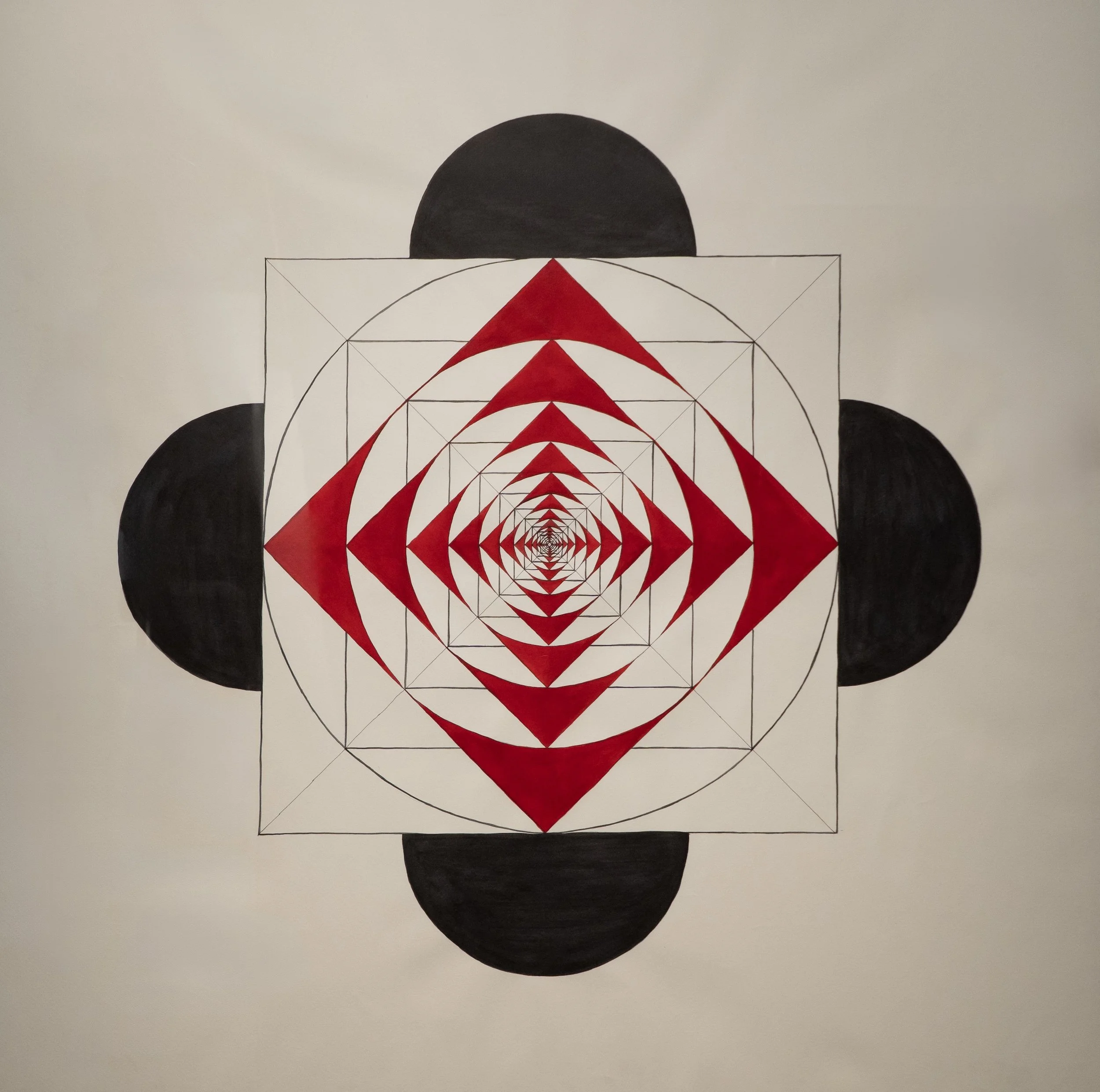 Average loudness of Time | Pen & ink on paper | 48 x 48 in | 2025