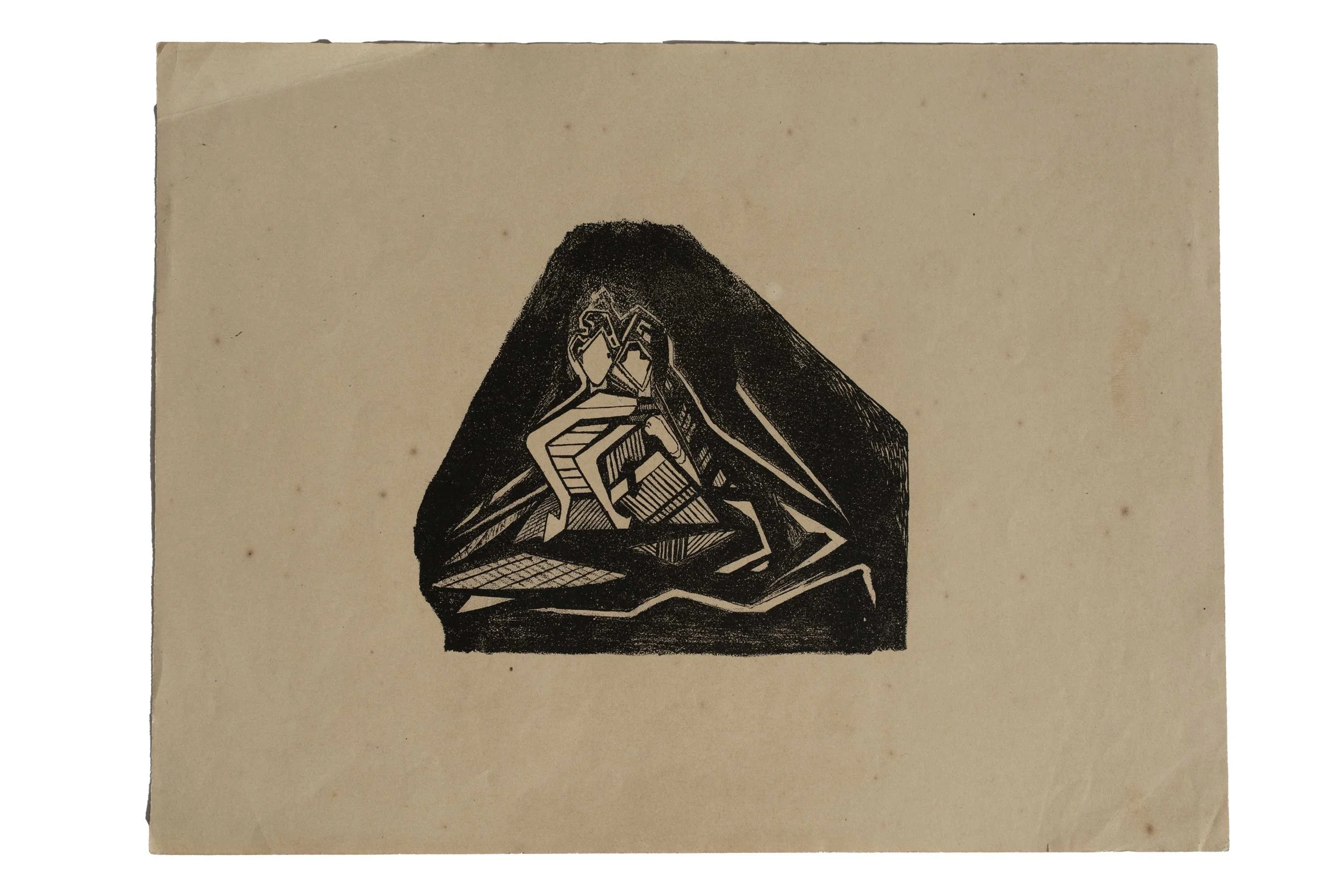 Rabindranath Tagore | Lithograph Print | 4 x 4.75 in