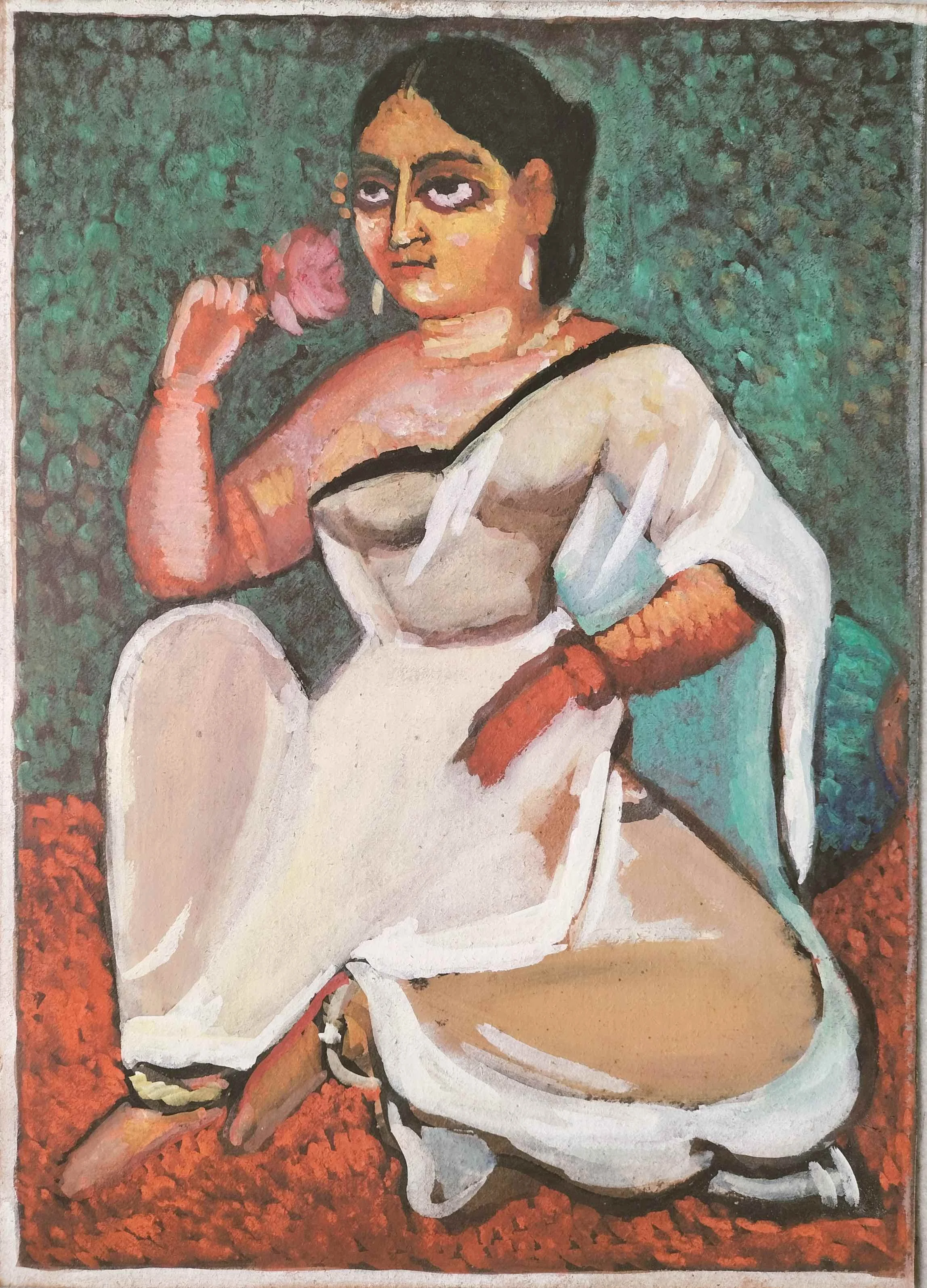 Jamini Roy | Golapsundari (Unsigned) | Tempera on Board | 25 x 18 inch

