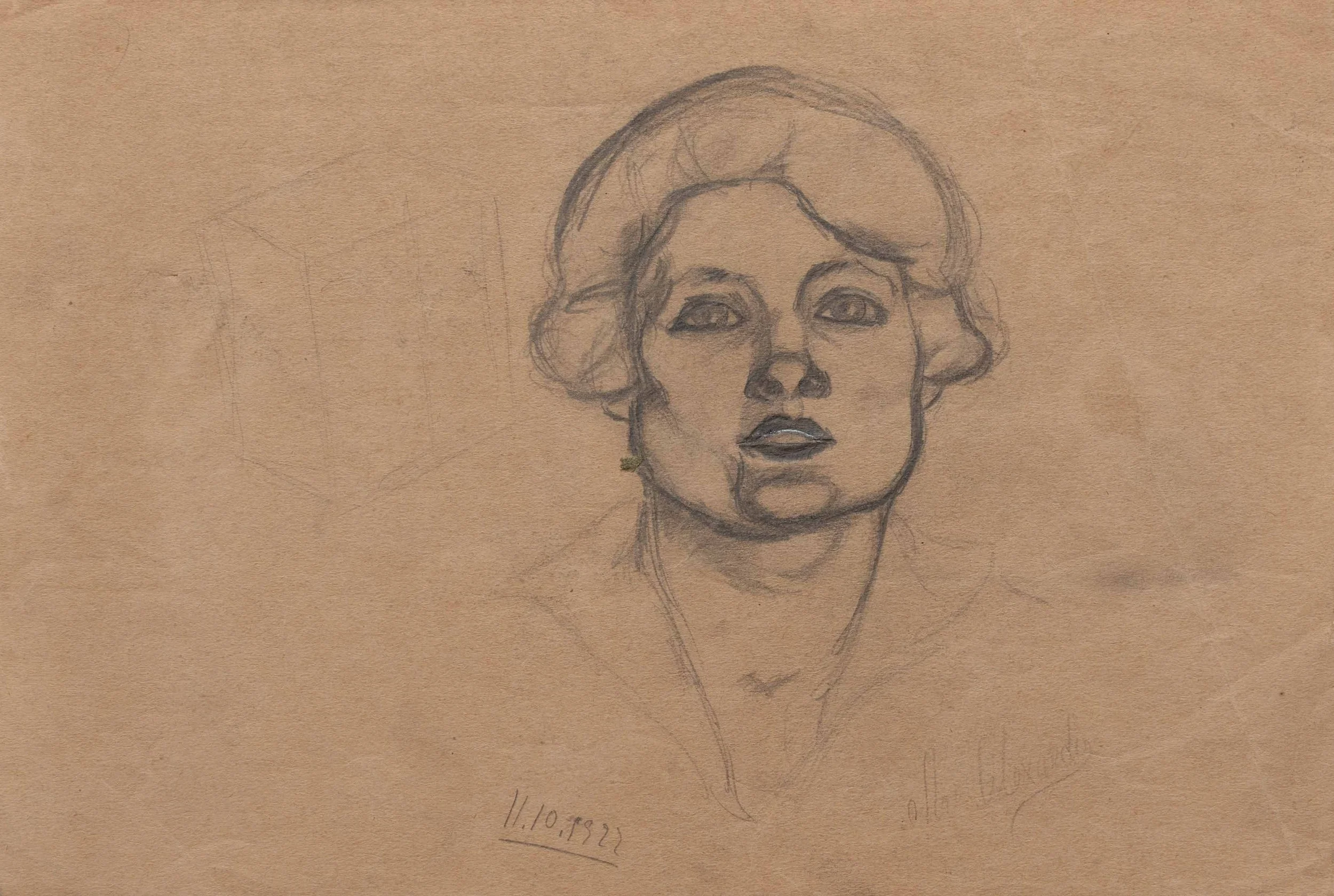 Amrita Sher-Gil | Untitled 10 | Graphite on paper | 6.75 X 10 inches | 1927