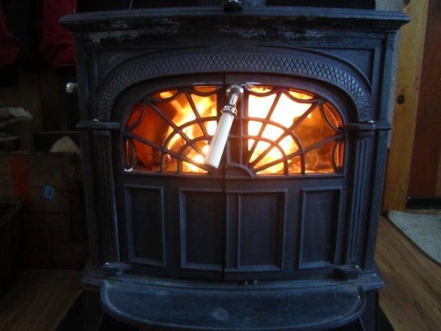 Wood Stove Inside, Wood Provided