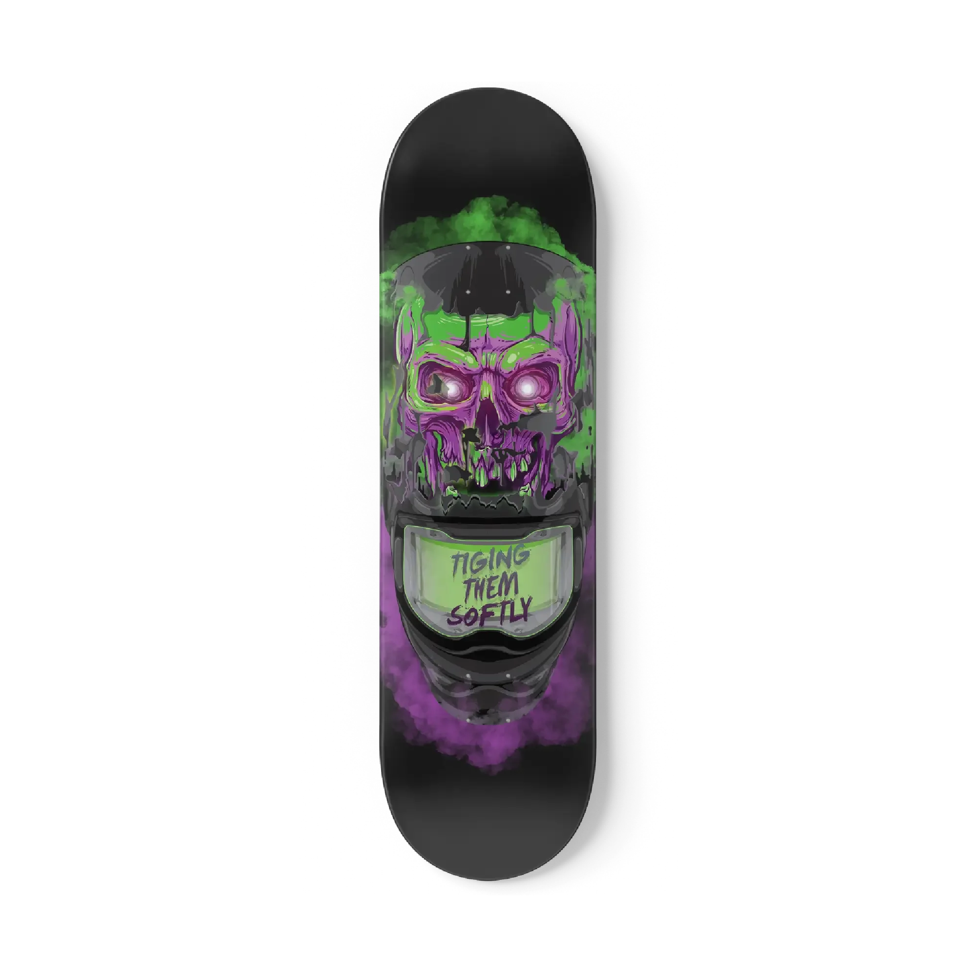 Tiging Them Softly Skull Skateboard Deck