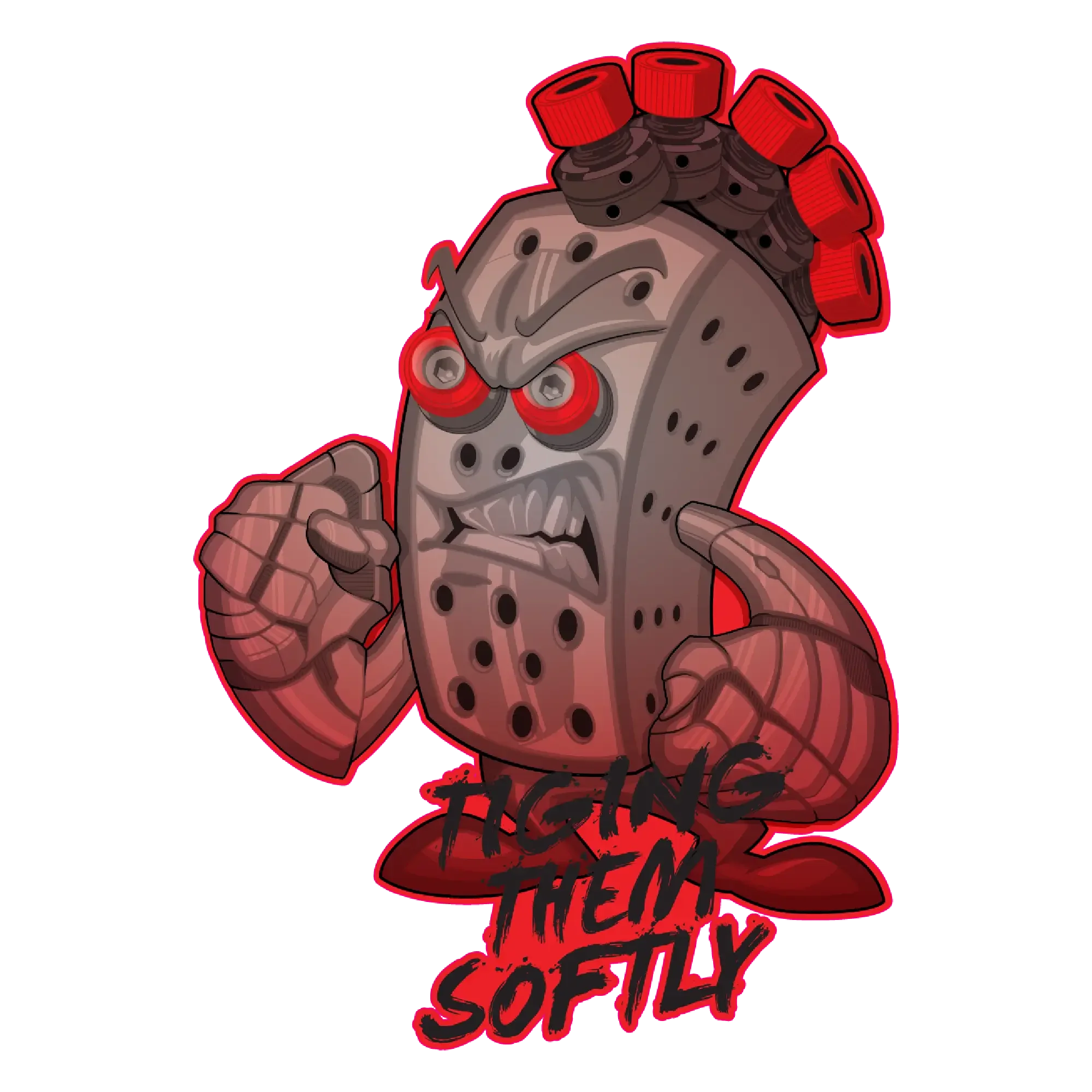 Oblong Fixture welding sticker – Tiging Them Softly cartoon character design
