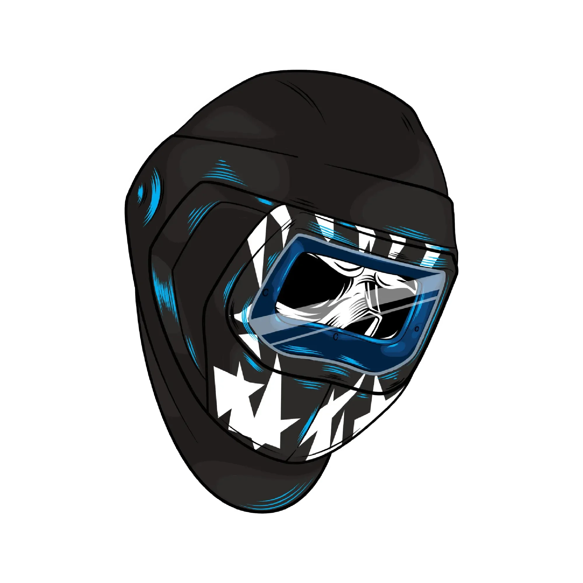 Tiging Them Softly Skelly Welding Hood Sticker