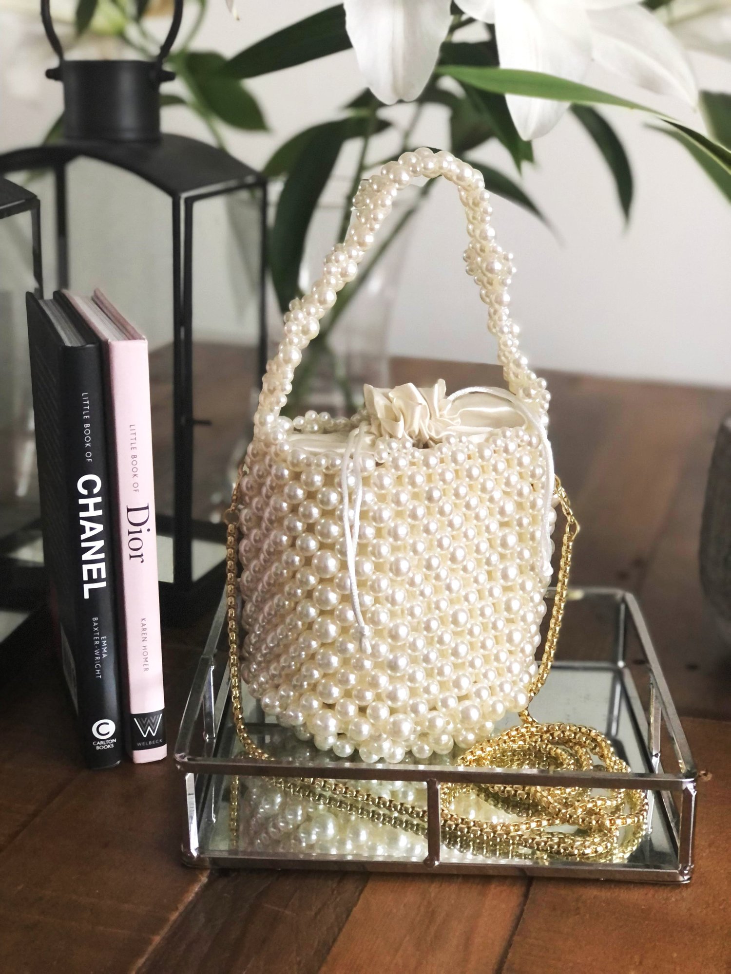 Luxury Pearl Drawstring Bag — Ivy & Lily