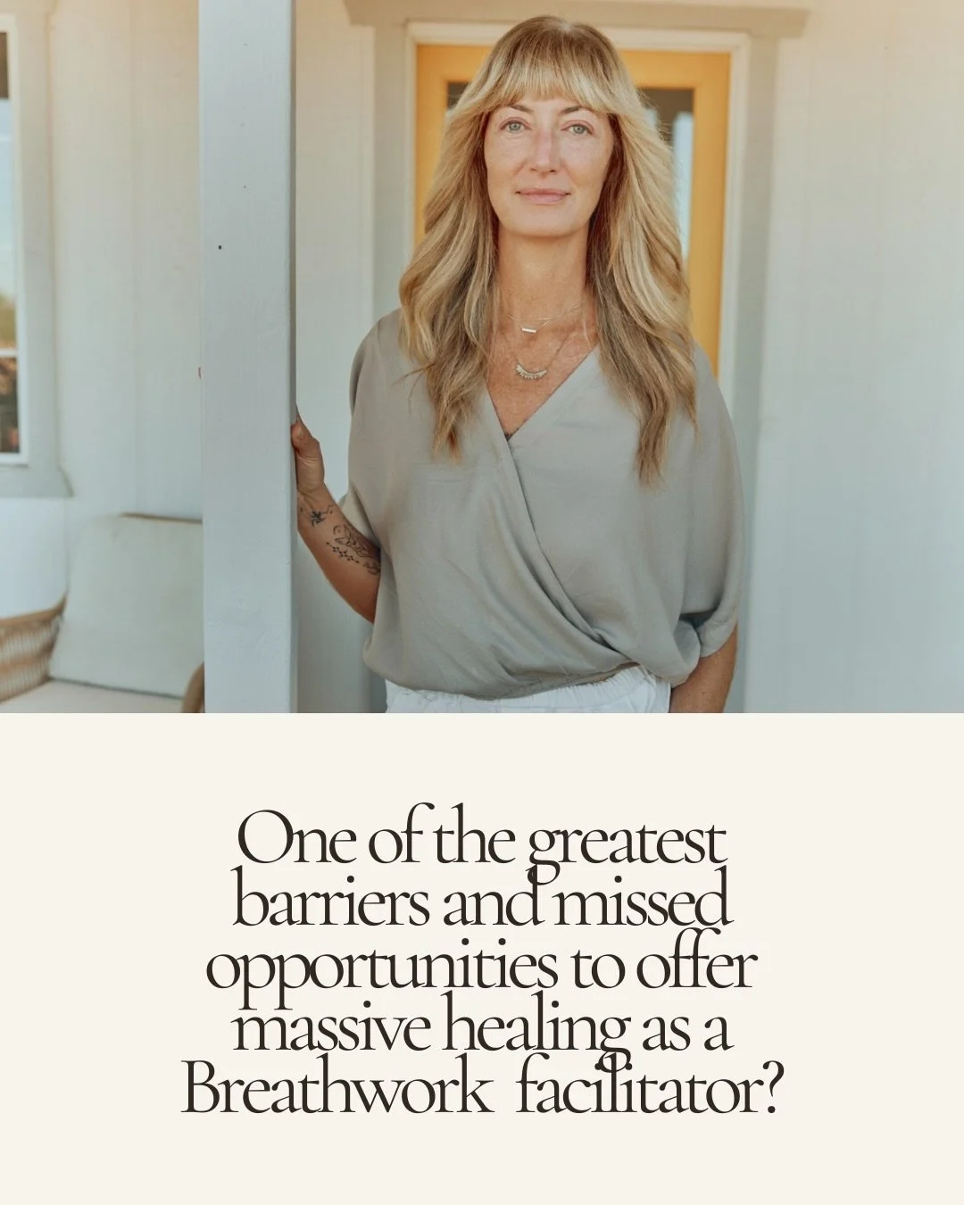 This one&rsquo;s allllll in the slides 🔥Are you feeling this too fellow consciousness facilitators? Get ready for my Breathwork Leadership Facilitator training in 2026 if you want to go deeper in how to hold this tool therapeutically...
P.S. Always 