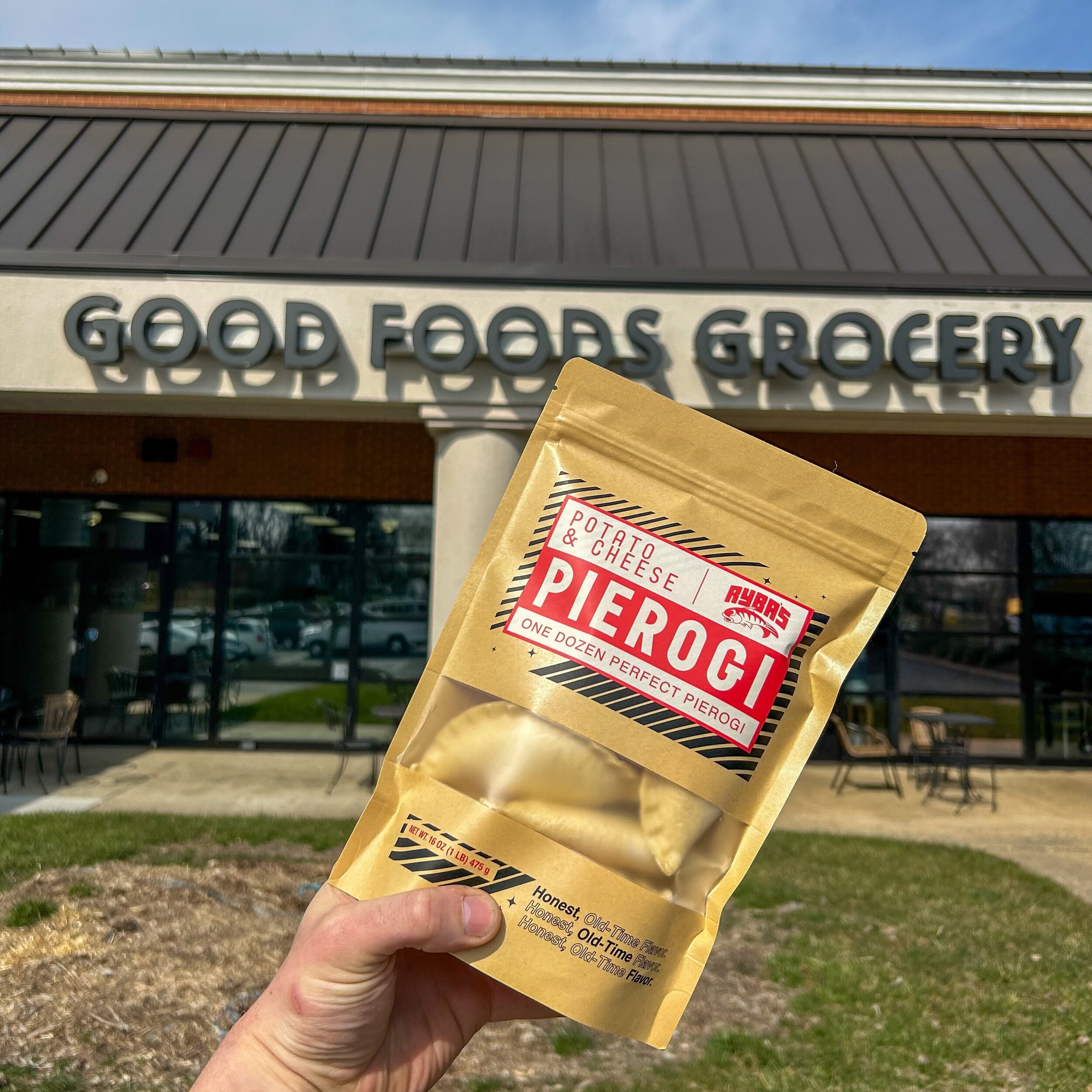 Our frozen potato &amp; cheese pierogi are now available at @goodfoodsgrocery! Thanks for having us &hearts;️