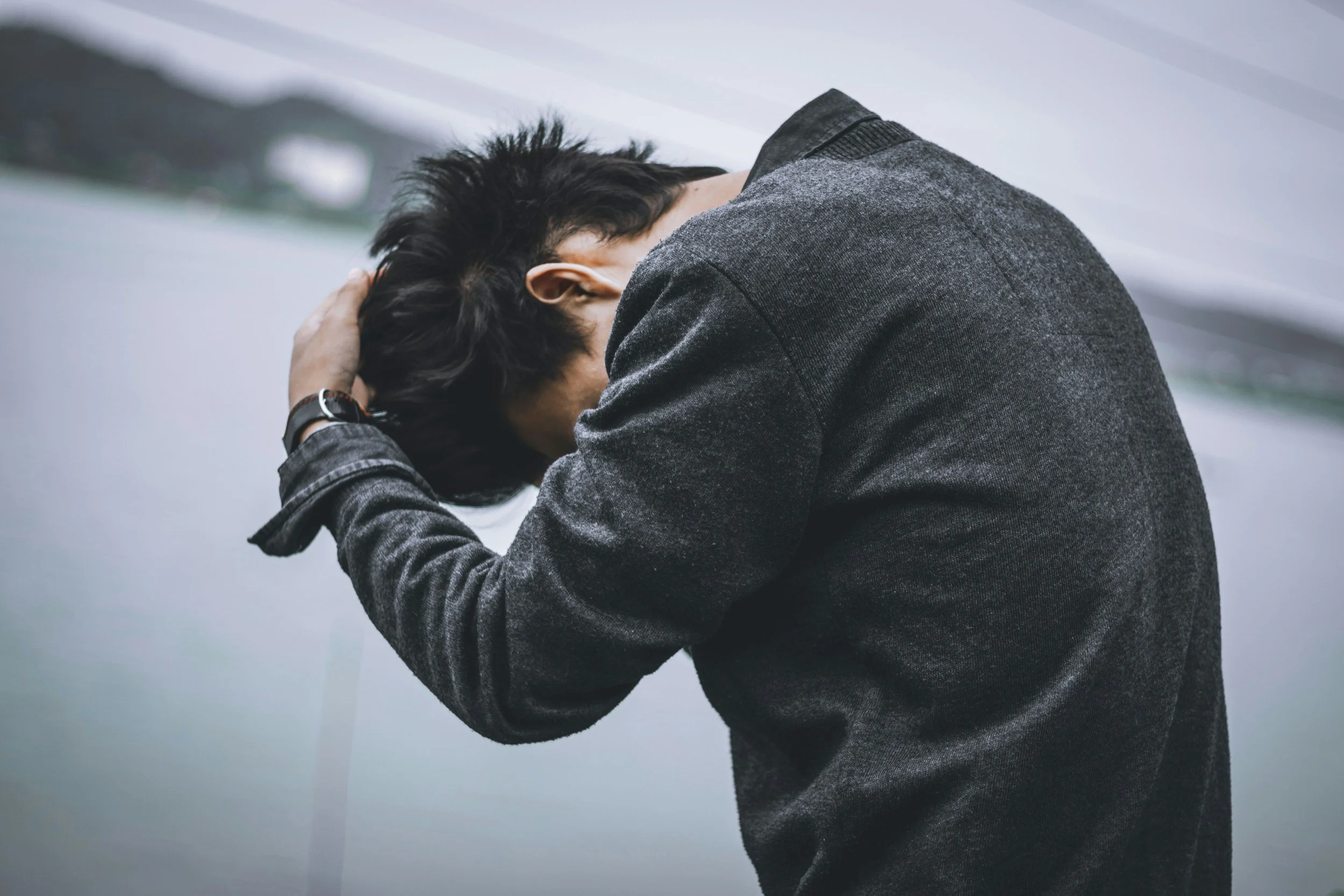 young professional burned out
