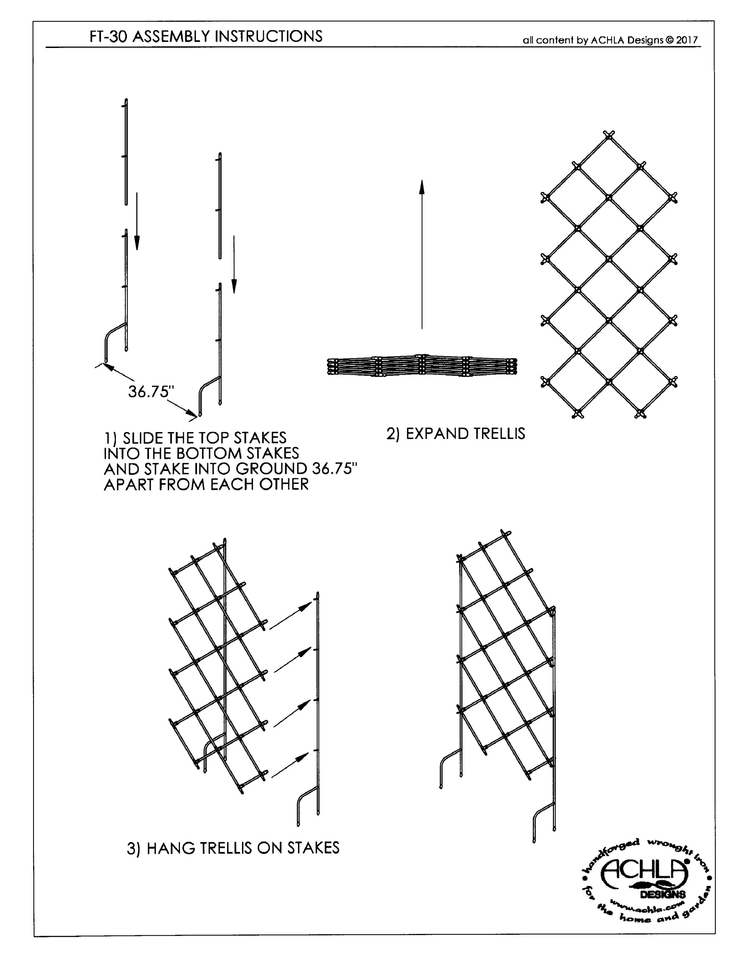FT-30 Freestanding Lattice Trellis