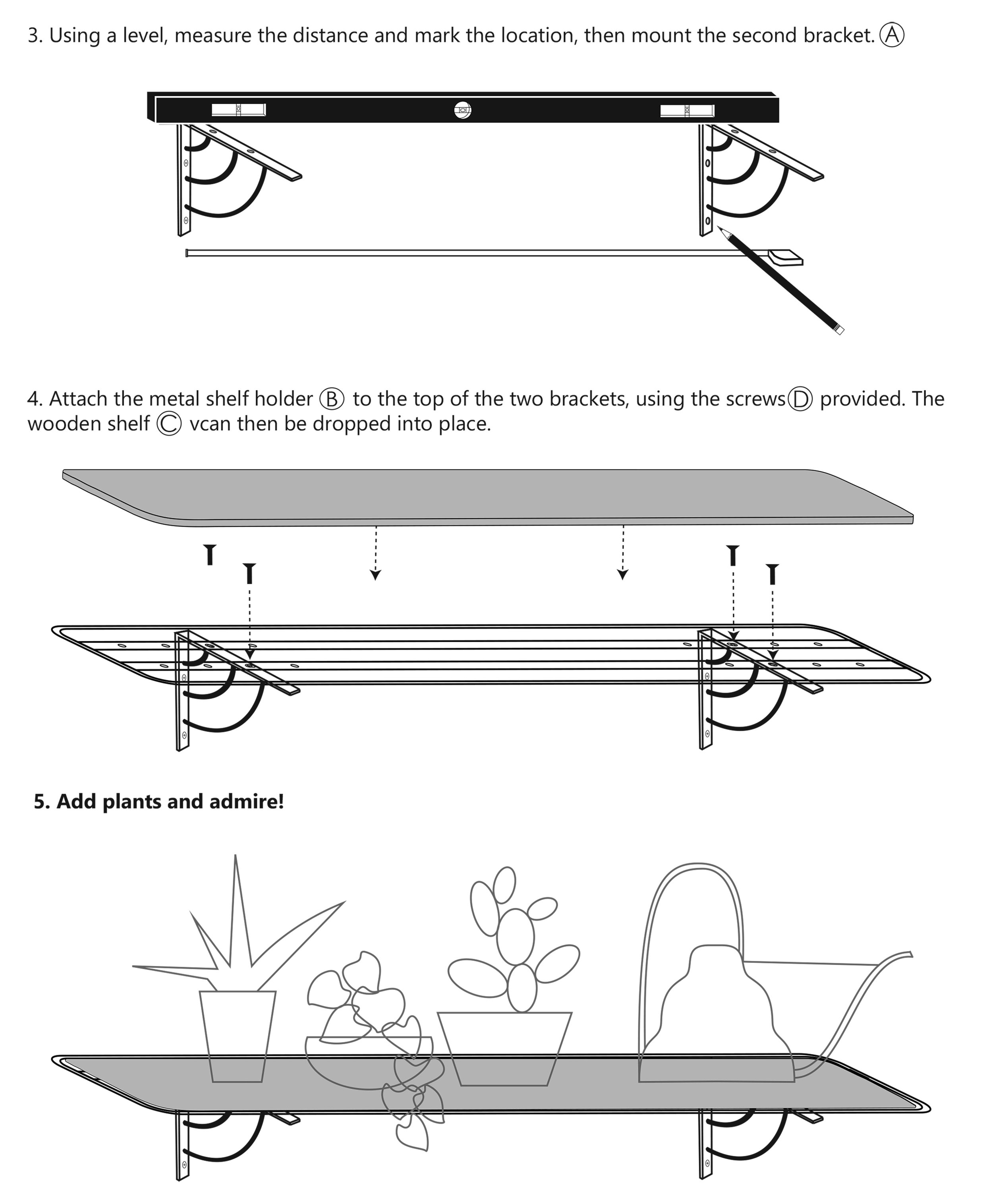 WS-03Z-36 Windowsill Vita Wall Shelf