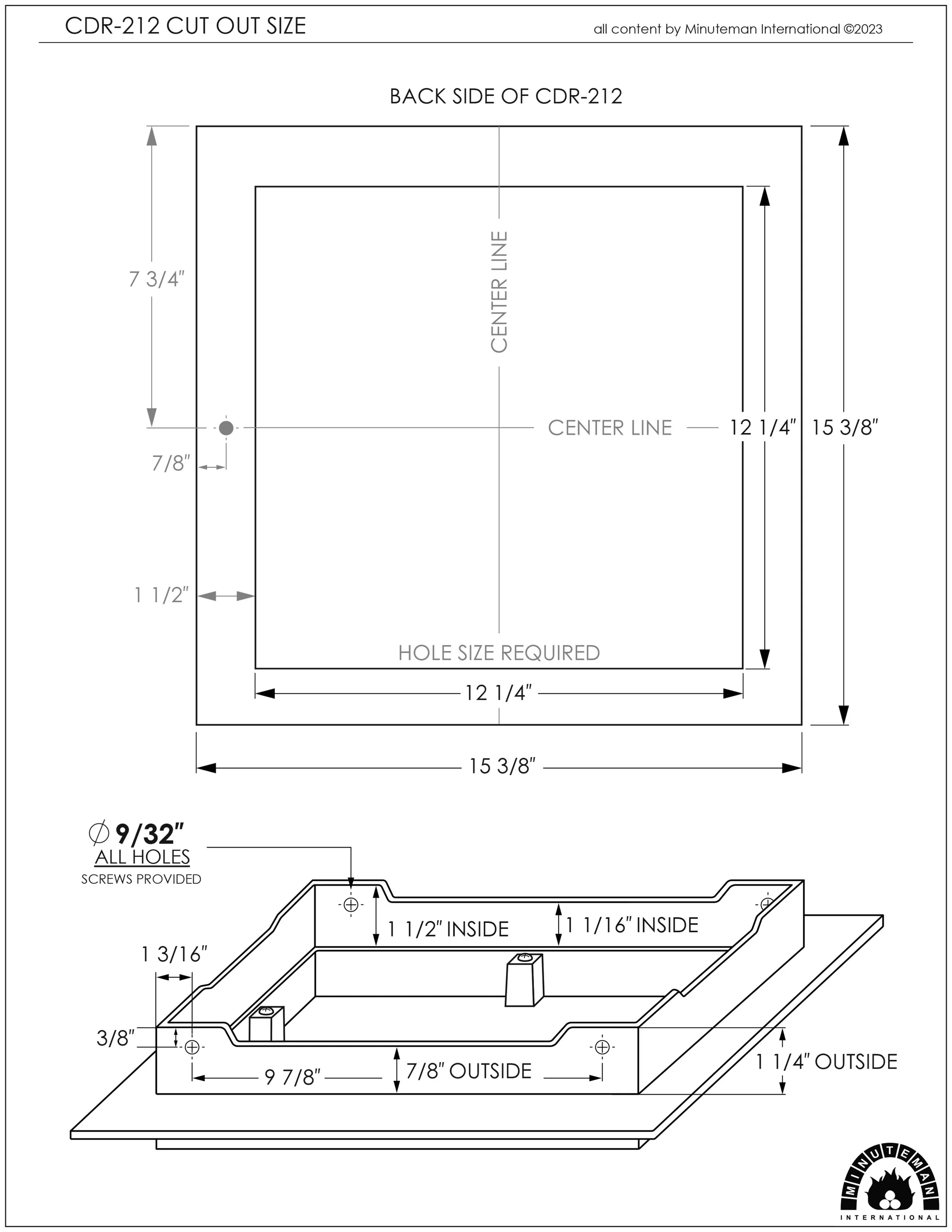 CDR-212 Cut Out Pattern