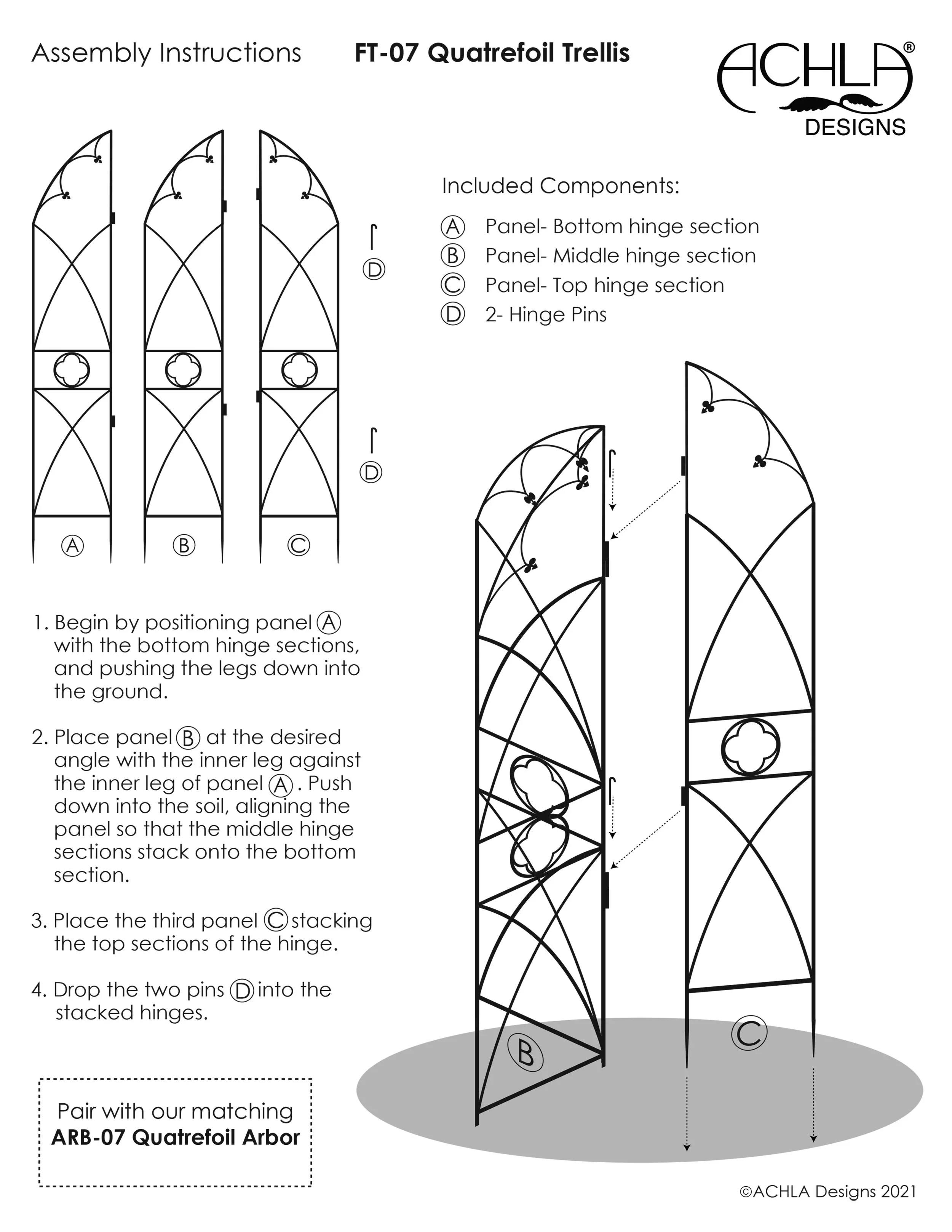 FT-07 Quatrefoil Trellis