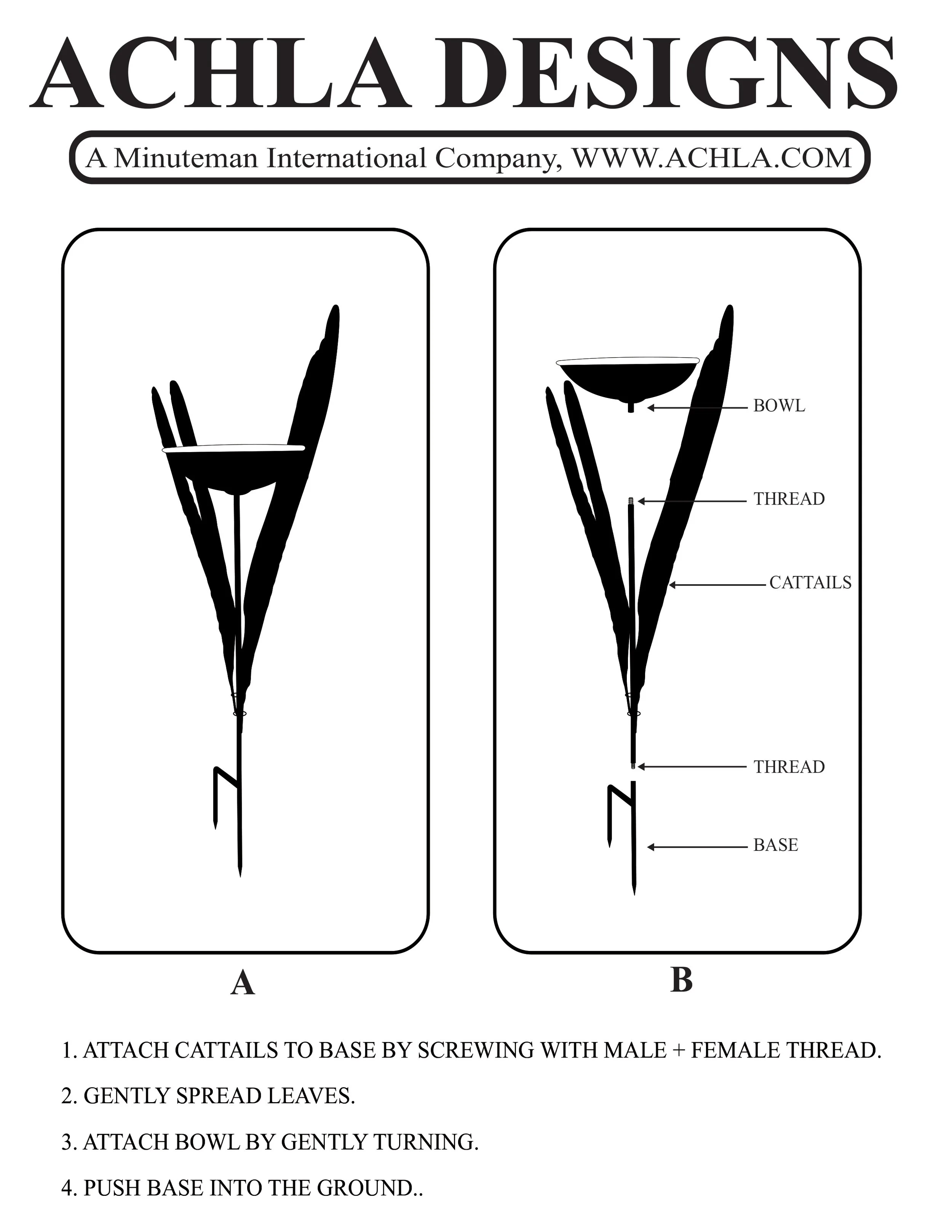 CTBB-02 Cattail Birdbath