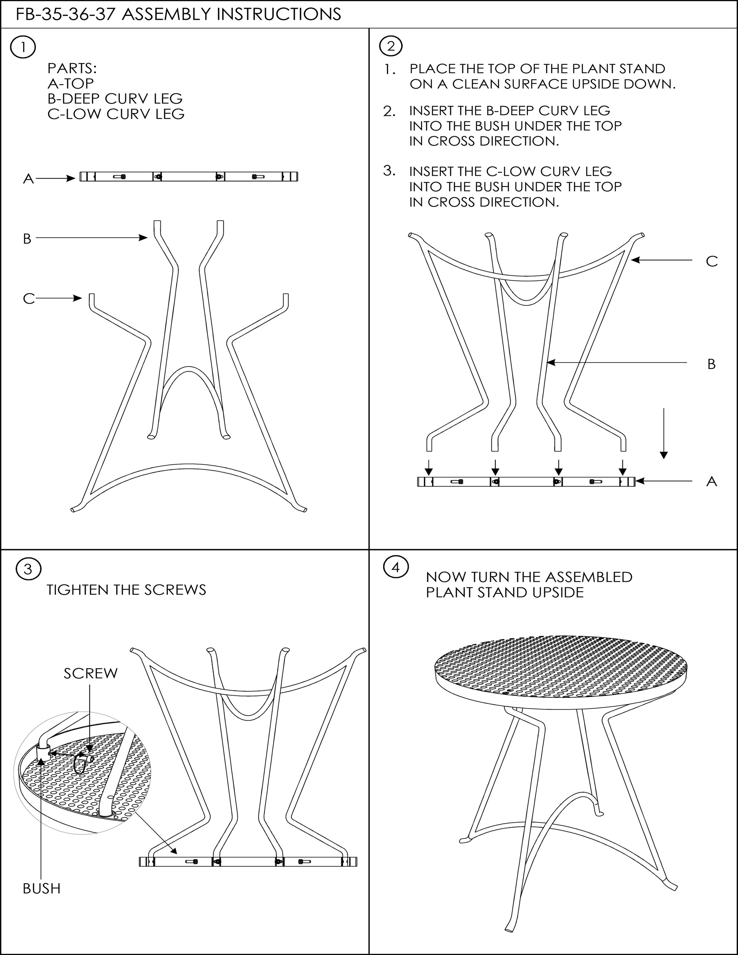 FB-35/36/37 Capri Plant Stands